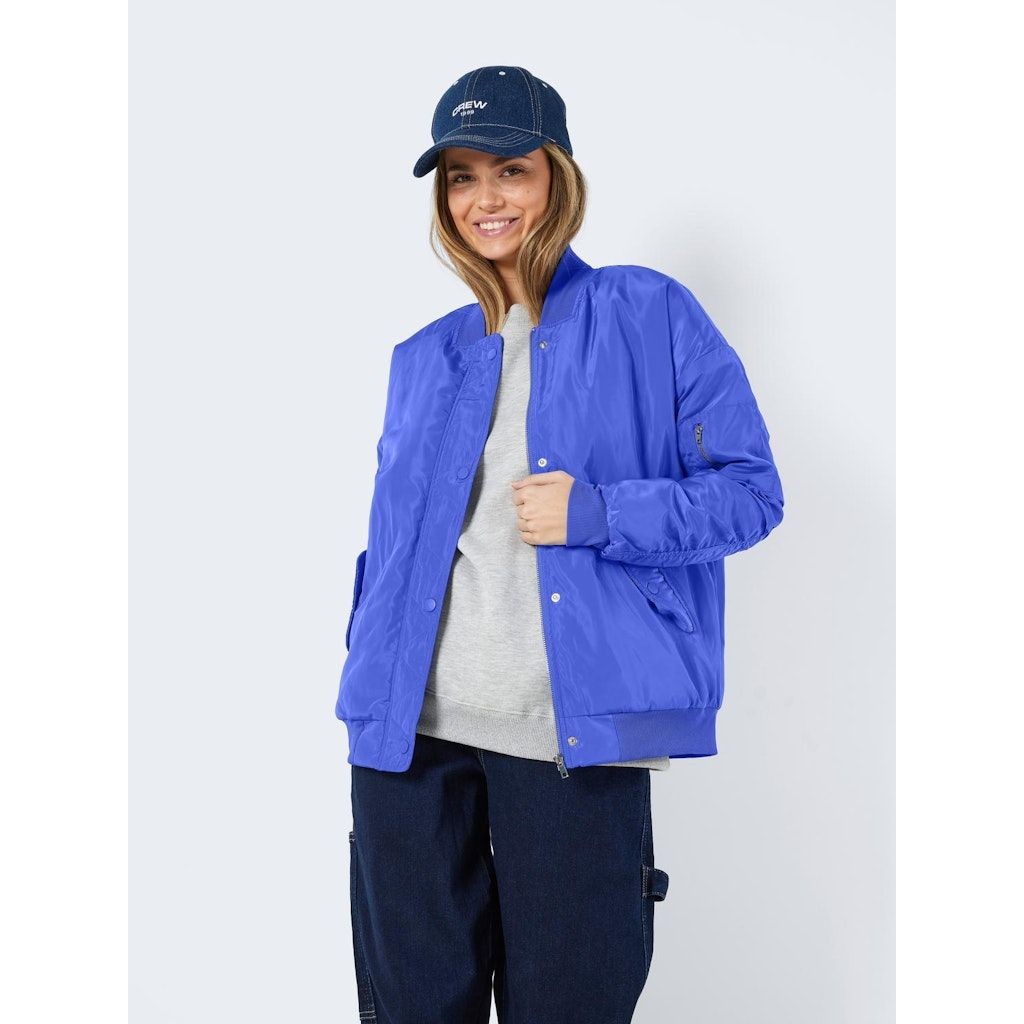 NOISY MAY Bomberis moterims, Mėlyna, NMCANDY L/S OVERSIZE 5