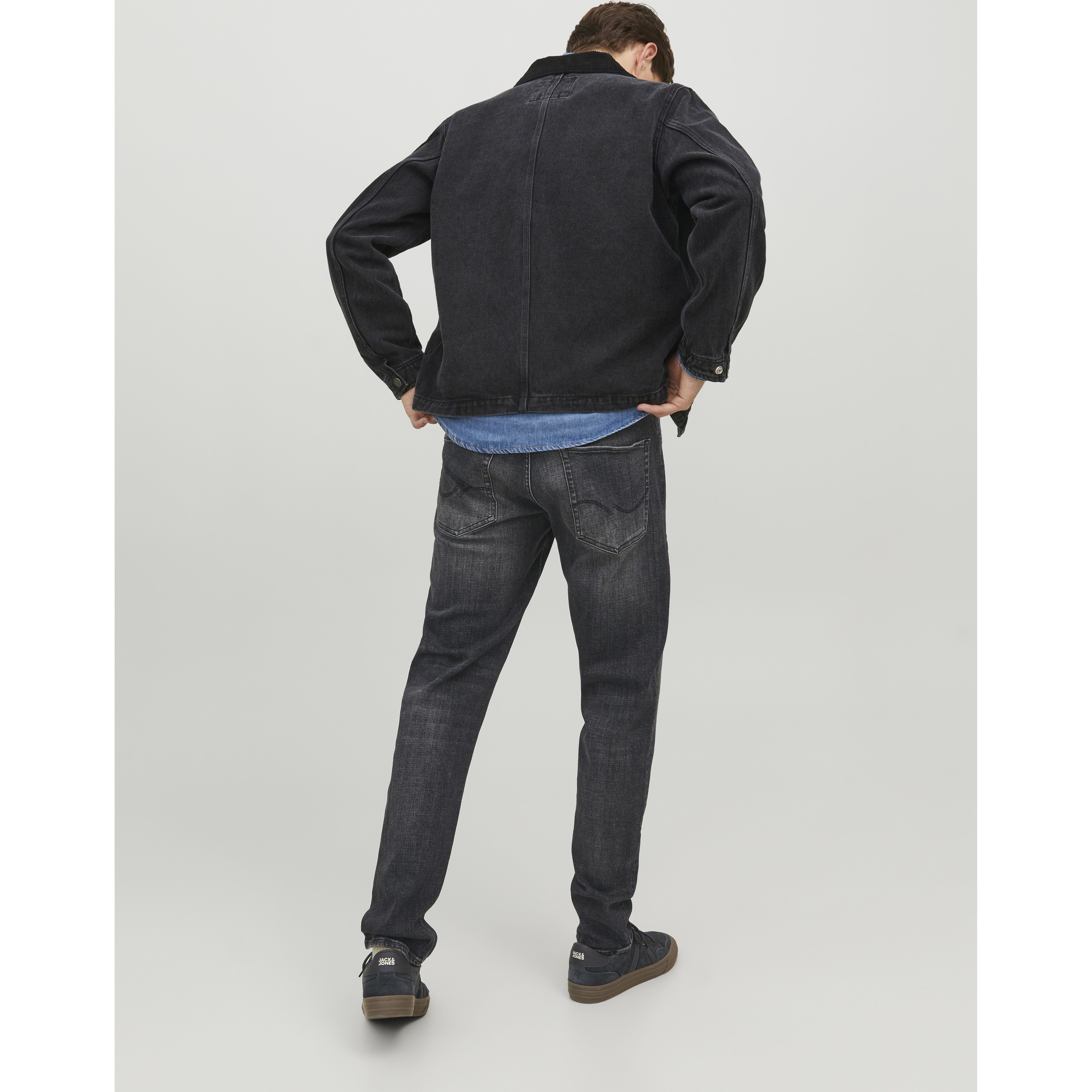 JACK & JONES Slim džinsai vyrams, Juoda, JJIMIKE JJORIGINAL JOS 6