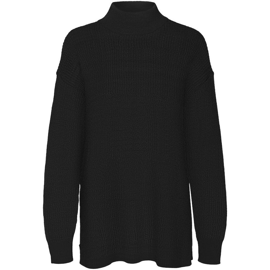 VERO MODA Megztinis moterims, Juoda, VMFABULOUS LS LO 1