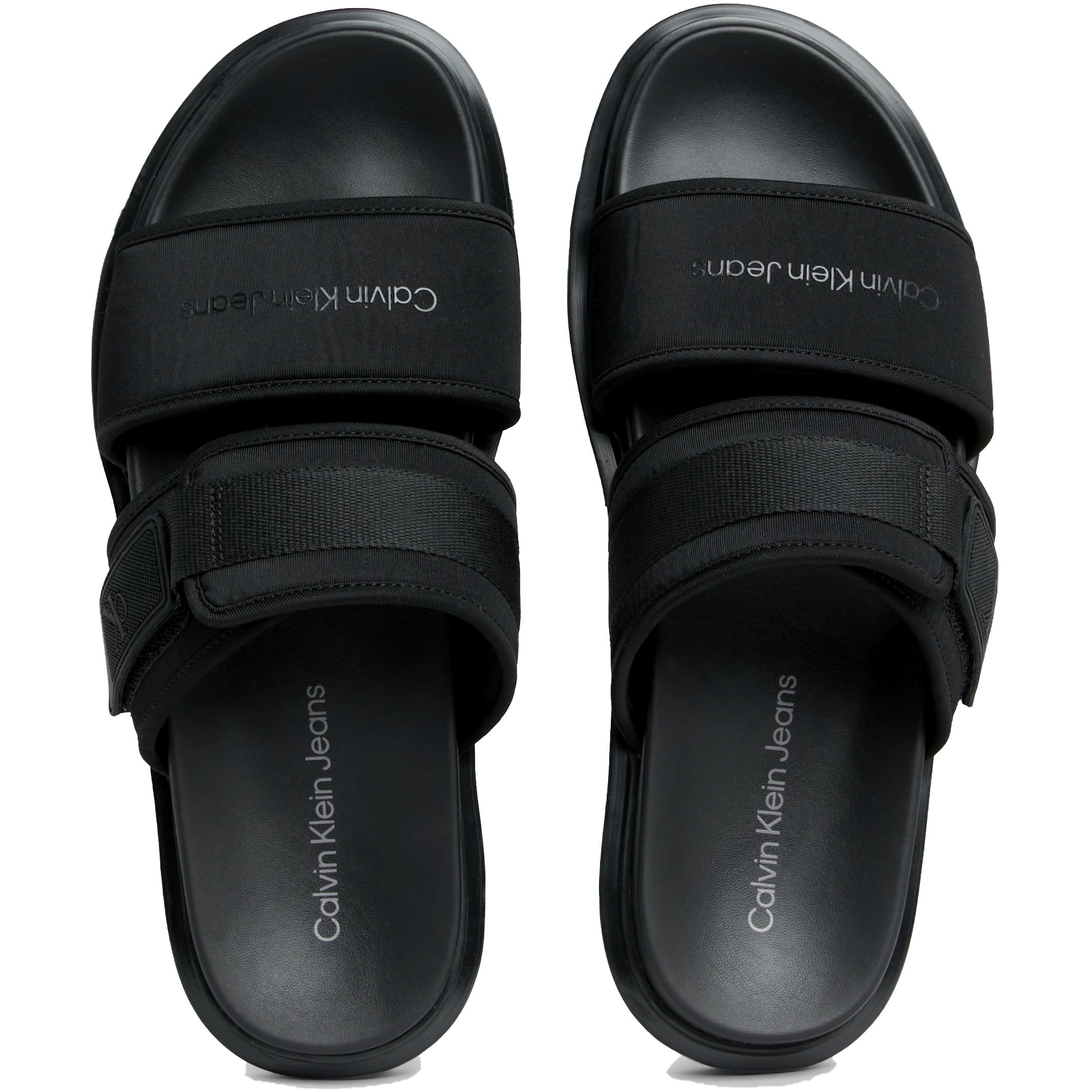 CALVIN KLEIN JEANS Šlepetės vyrams, Juoda, Double bar sandal 4