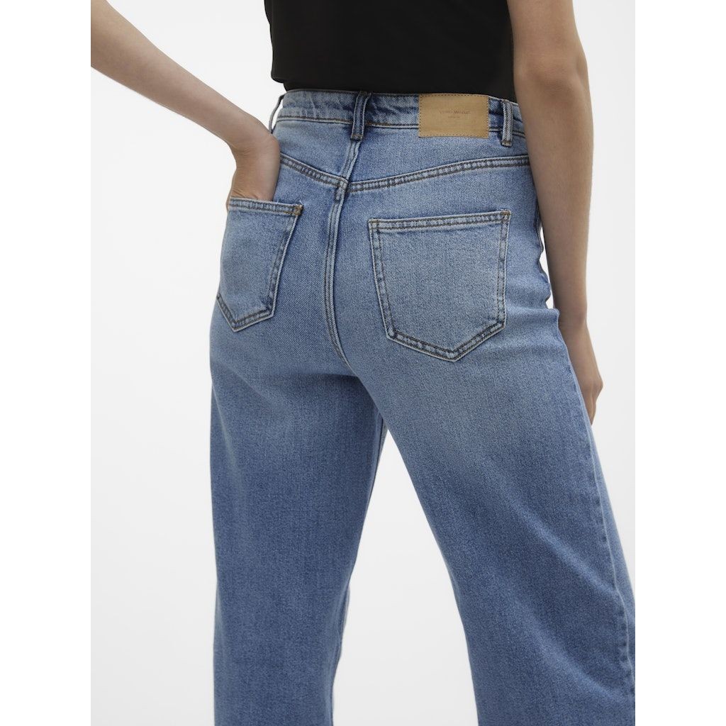VERO MODA Platūs džinsai moterims, Mėlyna, Vmtessa wide leg 4