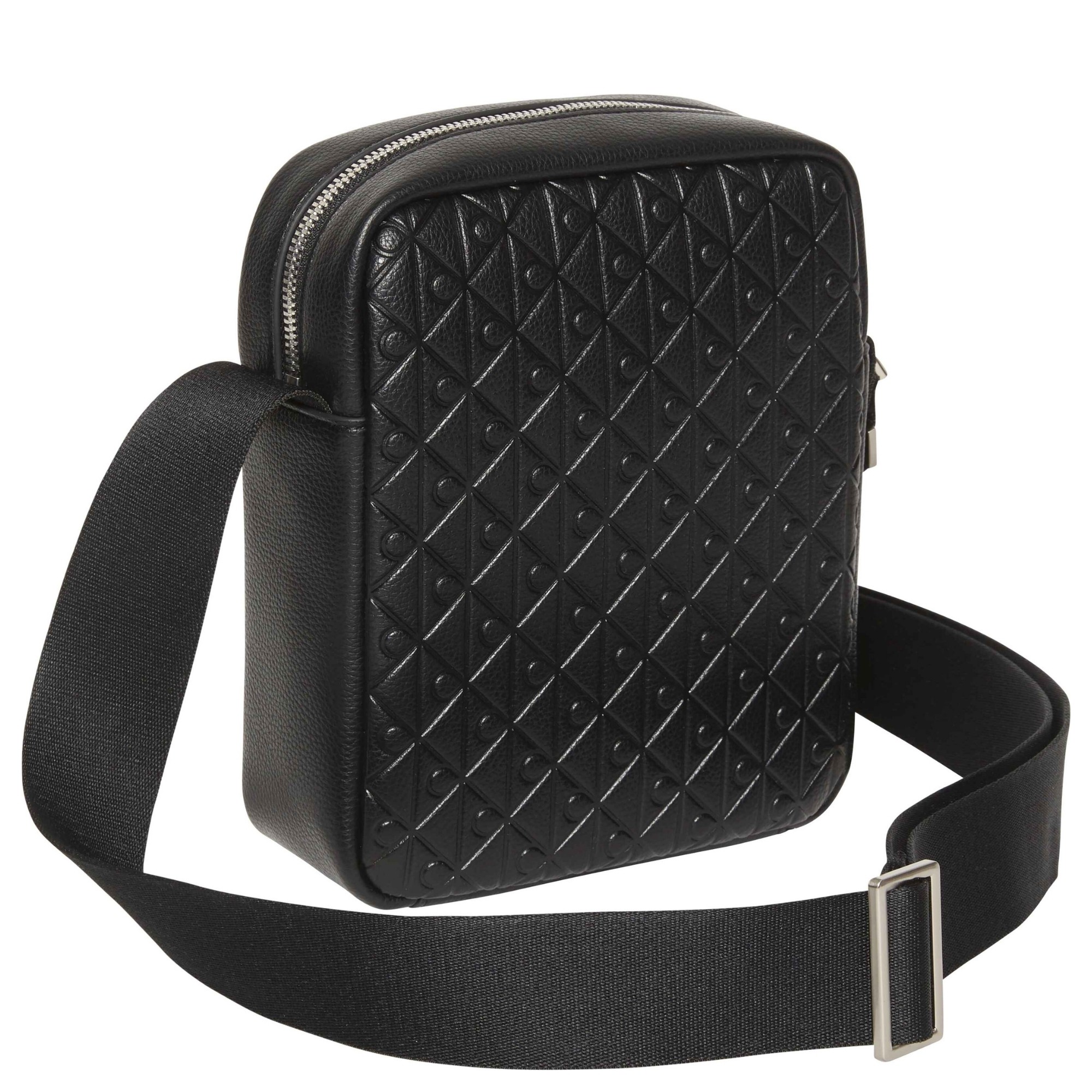 CALVIN KLEIN Rankinė per petį vyrams, Juoda, emblem aop emboss reporter 2