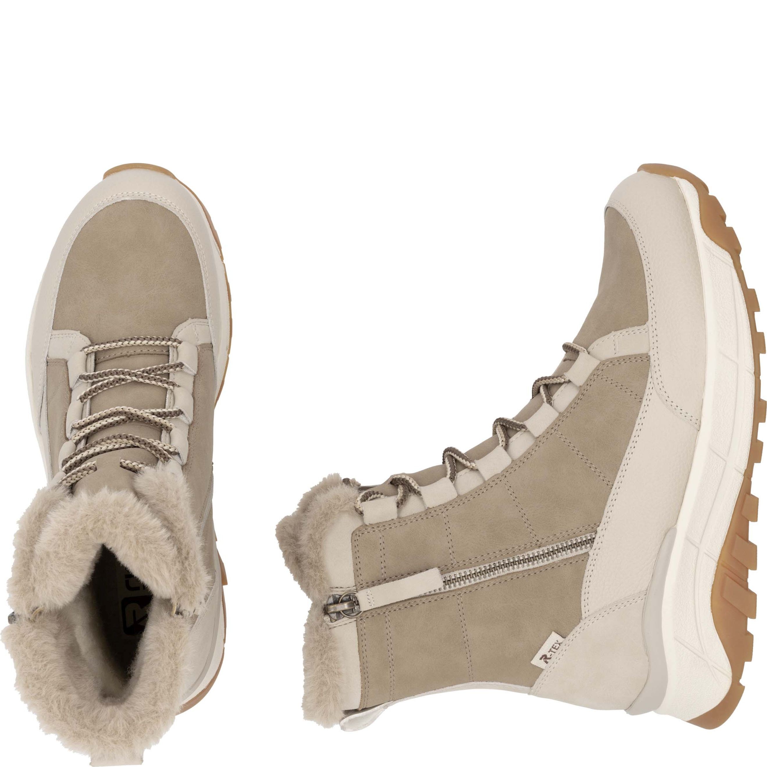 RIEKER EVOLUTION Aulinukai moterims, Smėlio, Ladies mid height boots 10