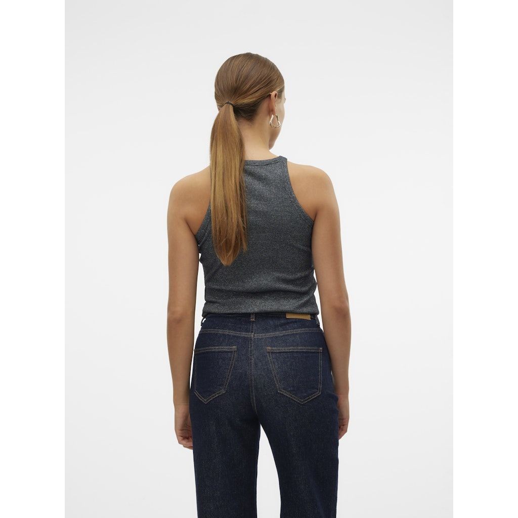 VERO MODA Marškiniai be rankovių moterims, Juoda, Chloe lurex short tank top 3