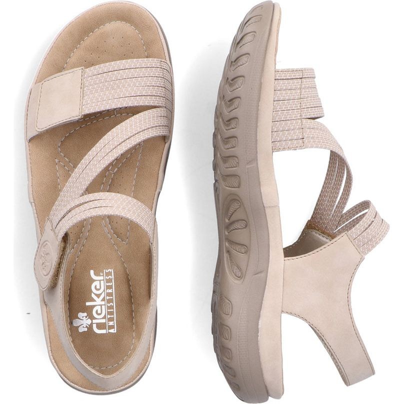 RIEKER Basutės moterims, Smėlio, Sandals 8