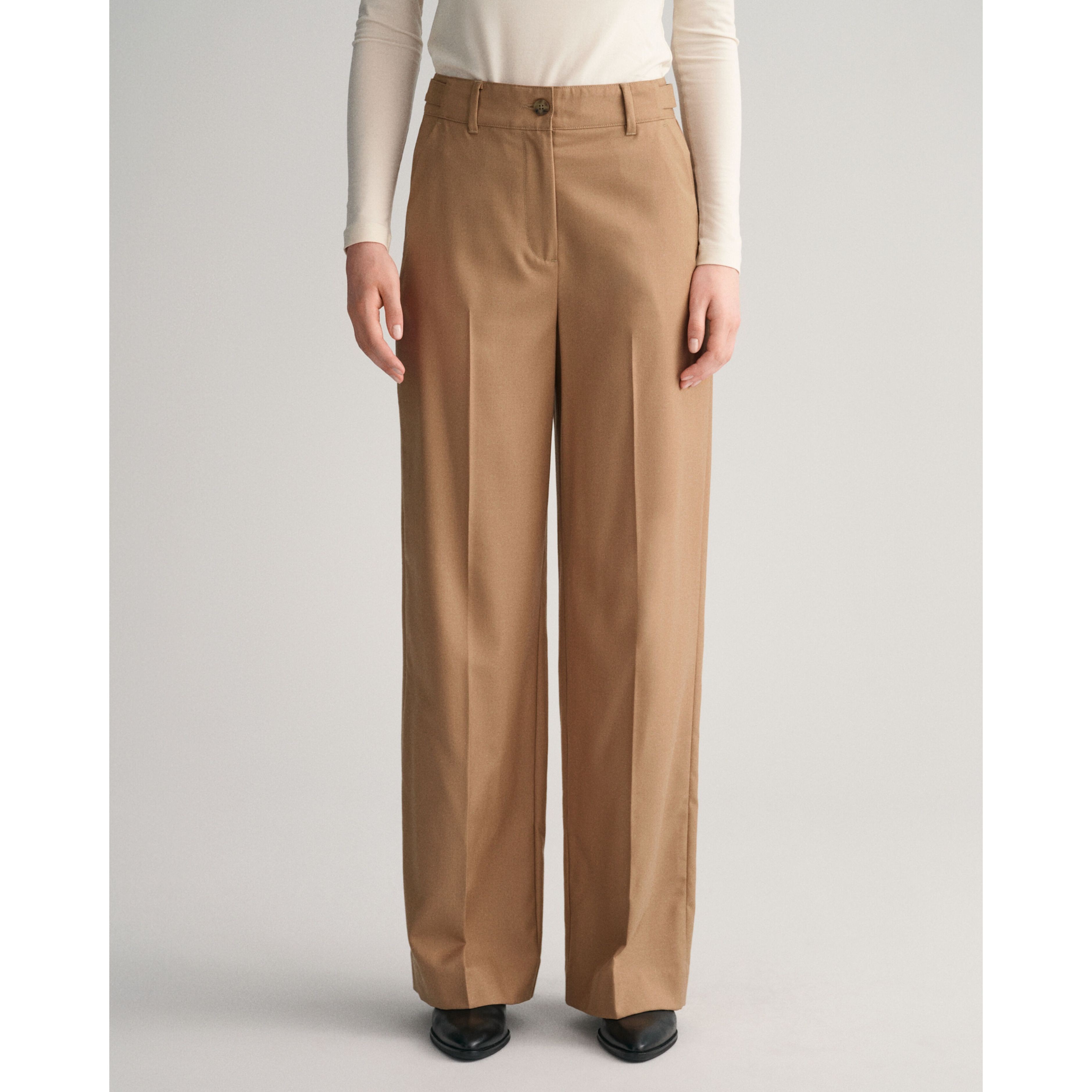 GANT Kelnės moterims, Žalia, HW STRAIGHT PANTS 2