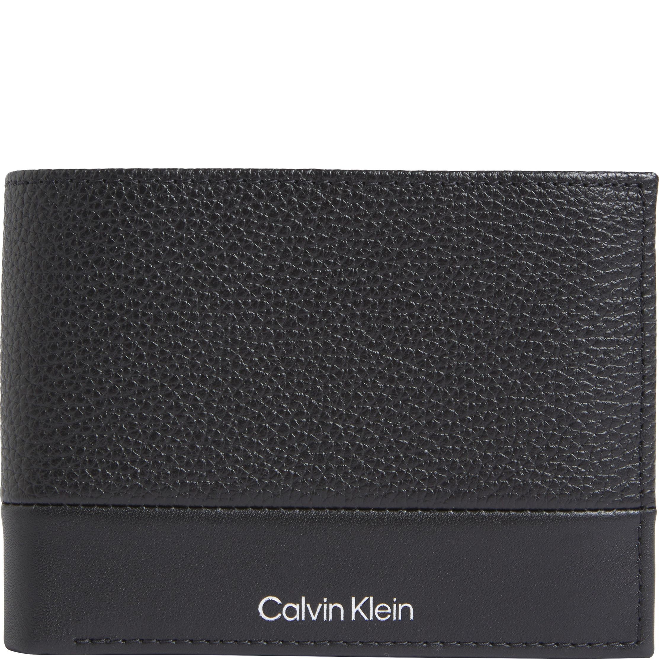 CALVIN KLEIN Piniginė vyrams, Juoda, Trifold 10cc w/coin wallet 1