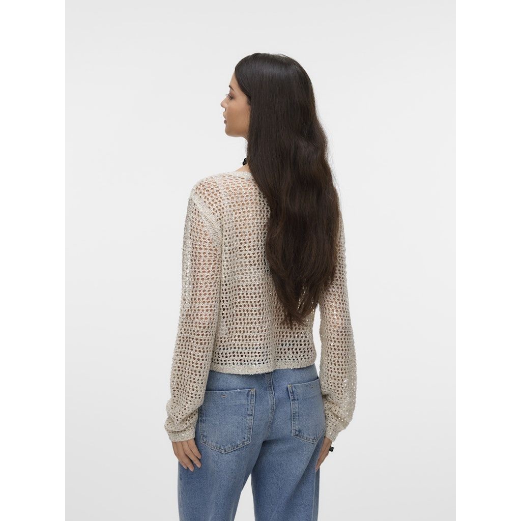 VERO MODA Kardiganas moterims, Baige, Leilani glitter short cardi 6