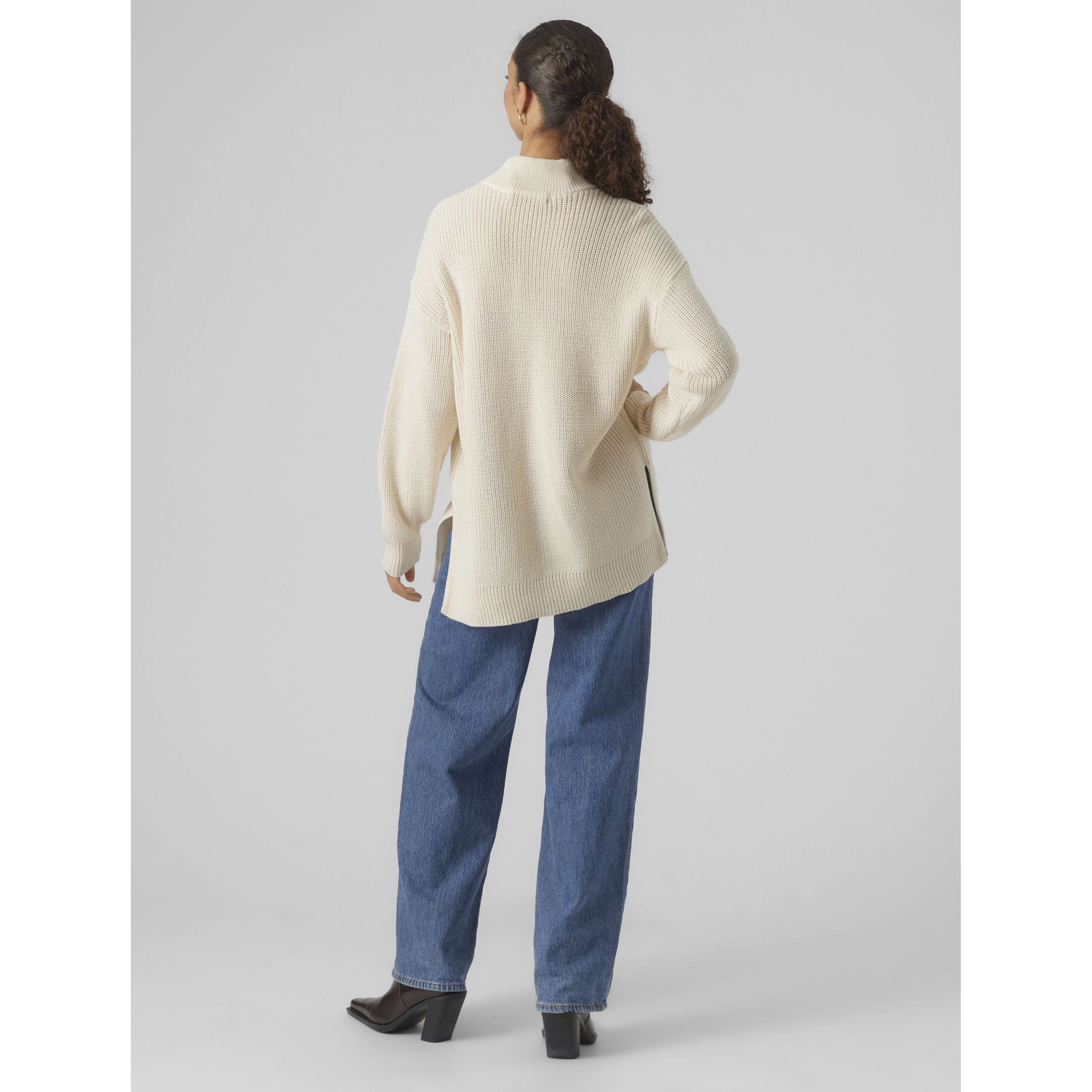 VERO MODA Megztinis moterims, Pilka, VMFABULOUS LS LO 3