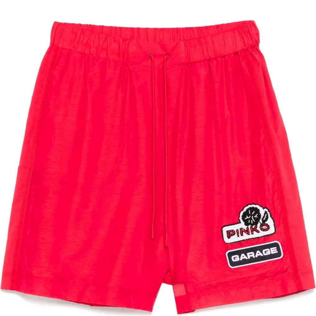 PINKO Šortai moterims, Raudona, Lewis bermuda shorts