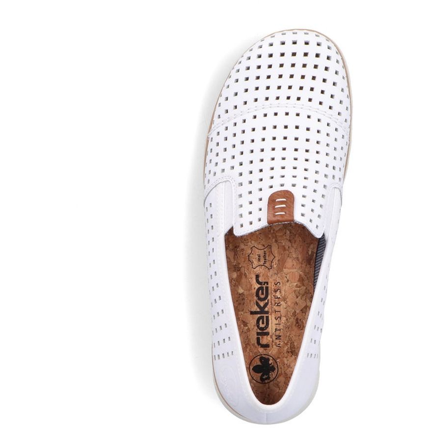 RIEKER Basutės moterims, Balta, SANDALS 11