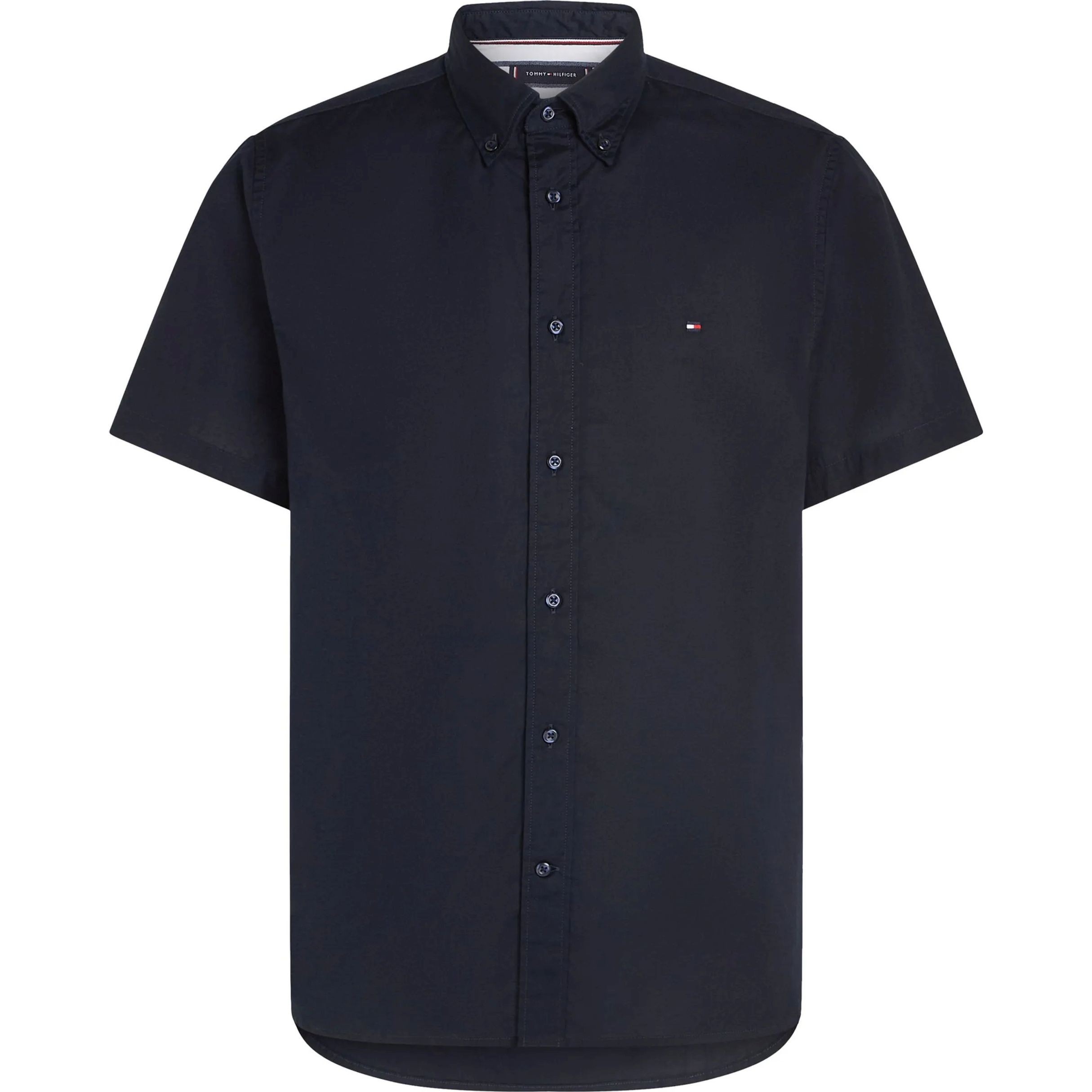 TOMMY HILFIGER Marškiniai trump. rankovėmis vyrams, Mėlyna, Flex poplin rf shirt s/s 1