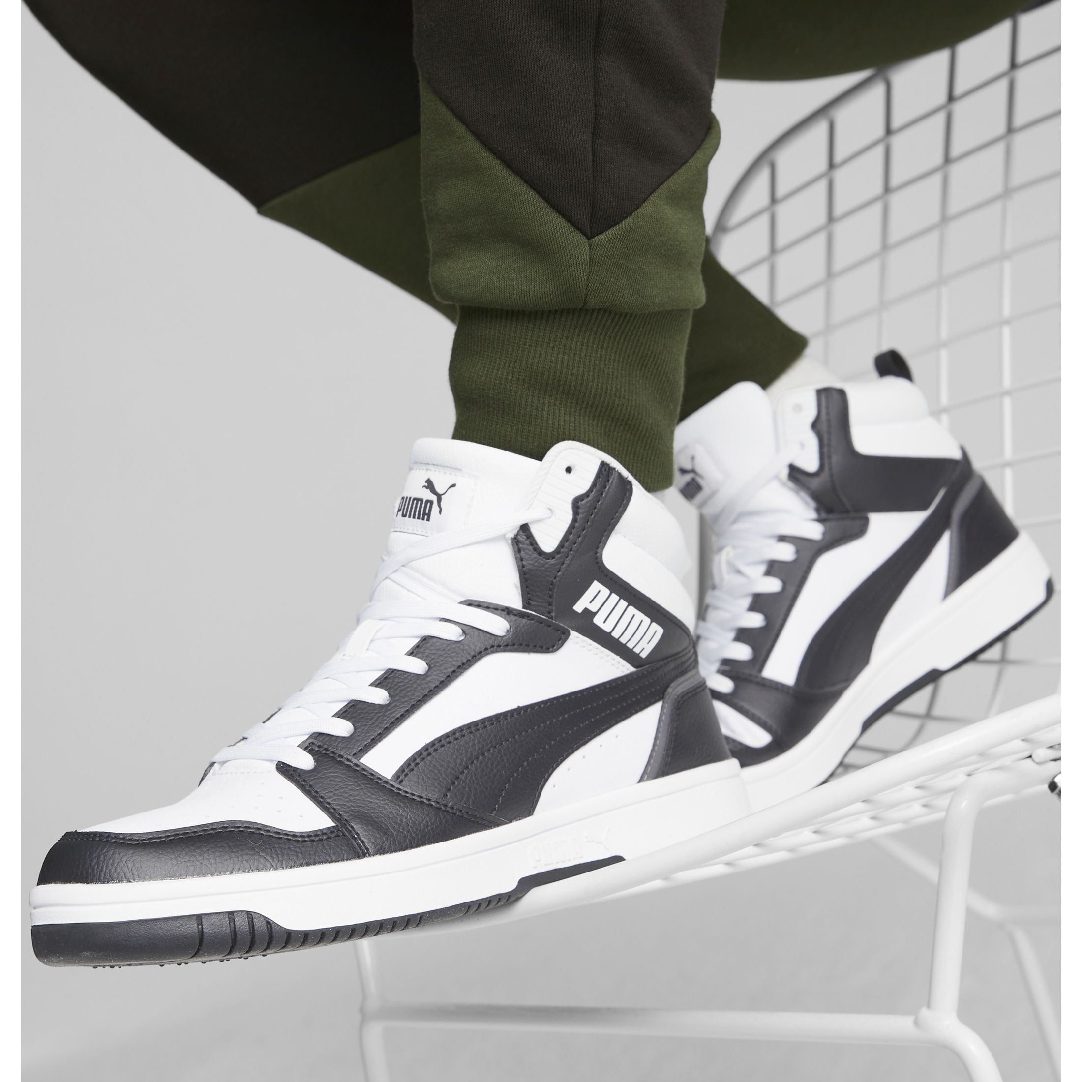 PUMA Aulinukai vyrams, Balta, Rebound booties 7