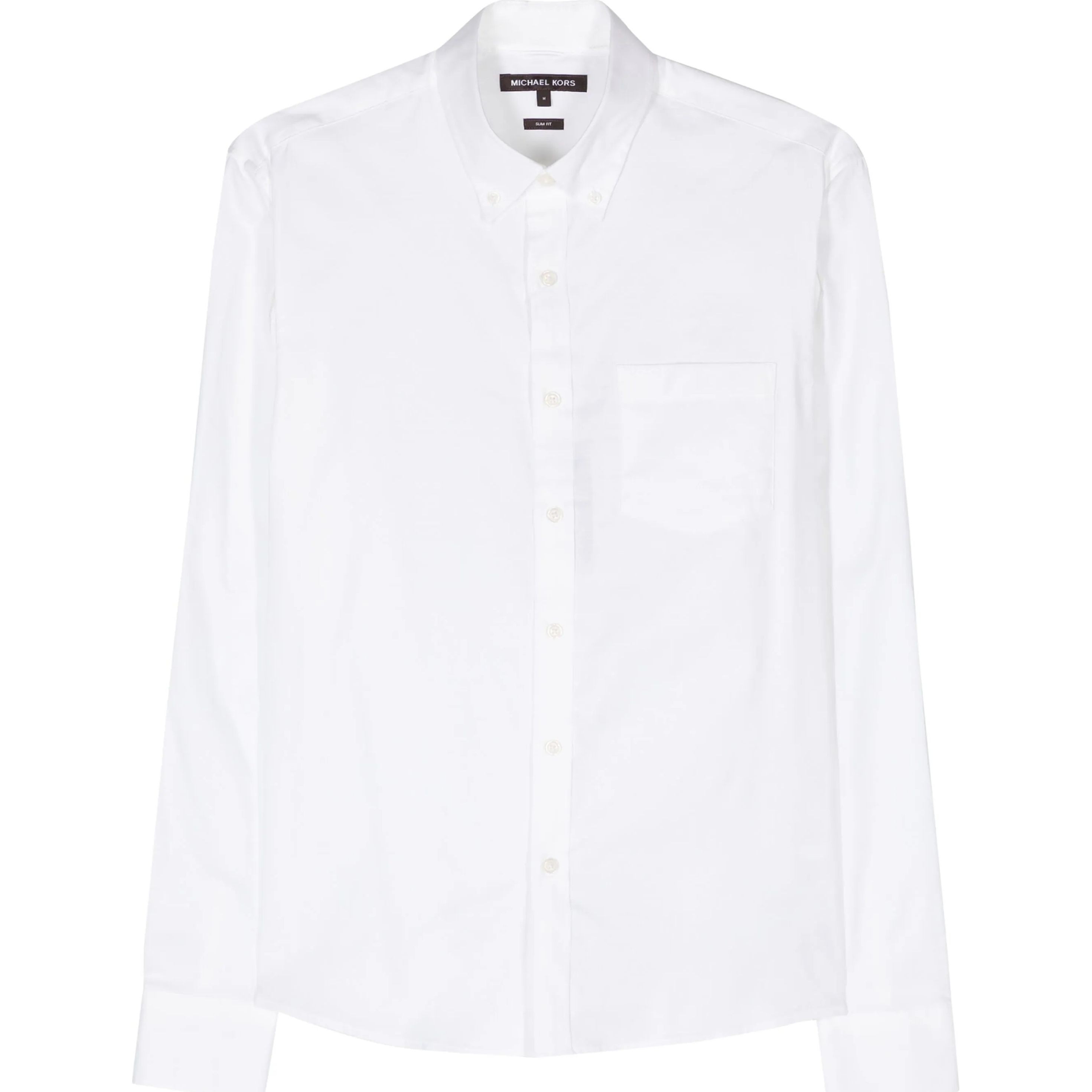 MICHAEL KORS Marškiniai ilgomis rankovėmis vyrams, Balta, Long sleeve slim oxford shirt