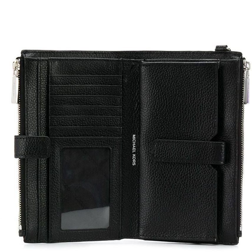 MICHAEL KORS Piniginė moterims, Juoda, Adele leather wallet 3