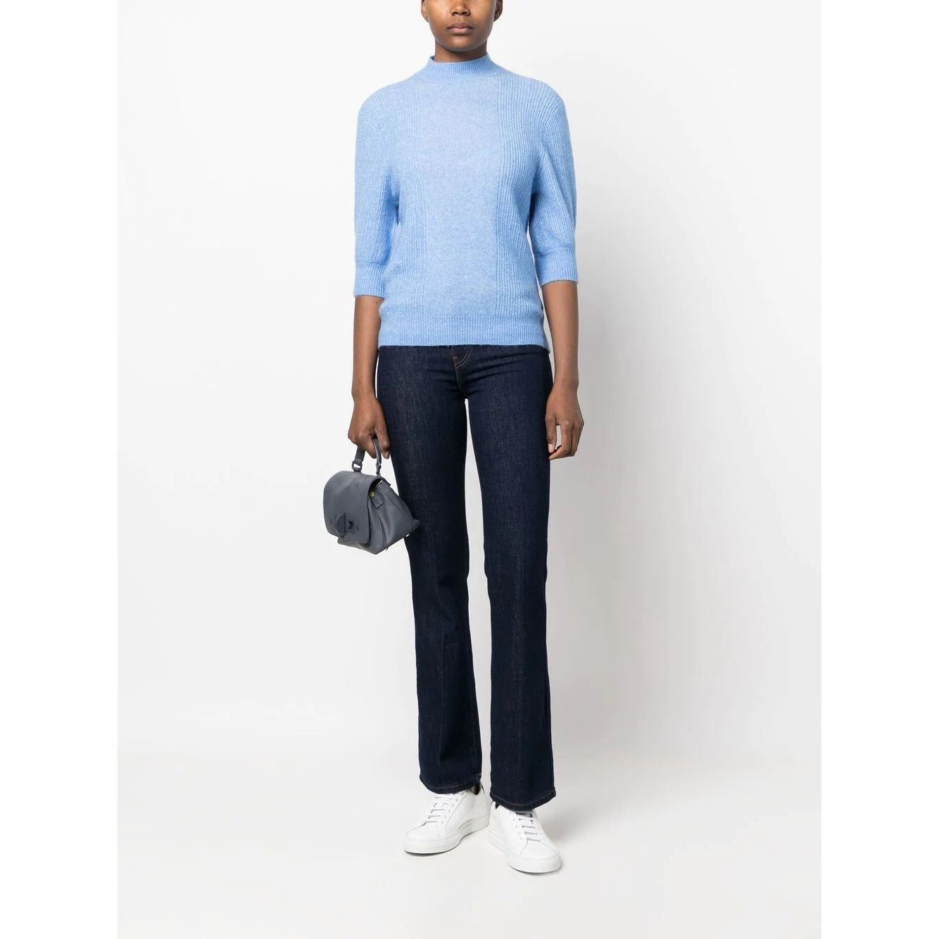 TOMMY HILFIGER Megztinis moterims, Mėlyna, High-neck sweater 2