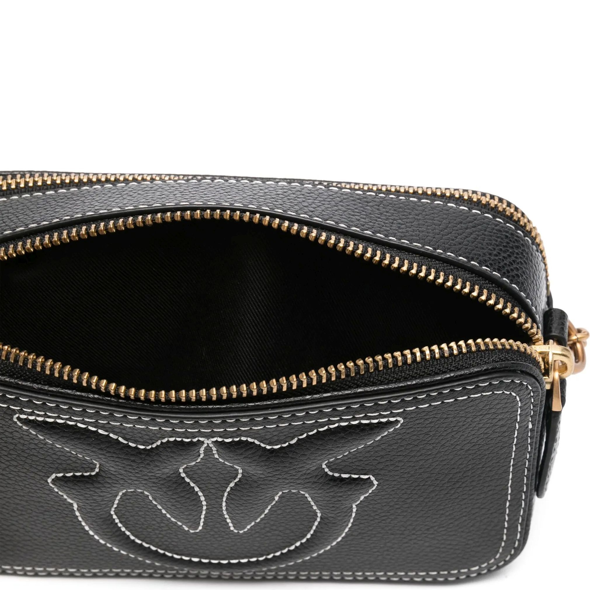 PINKO Rankinė per petį moterims, Juoda, Carrie camera case mini 4