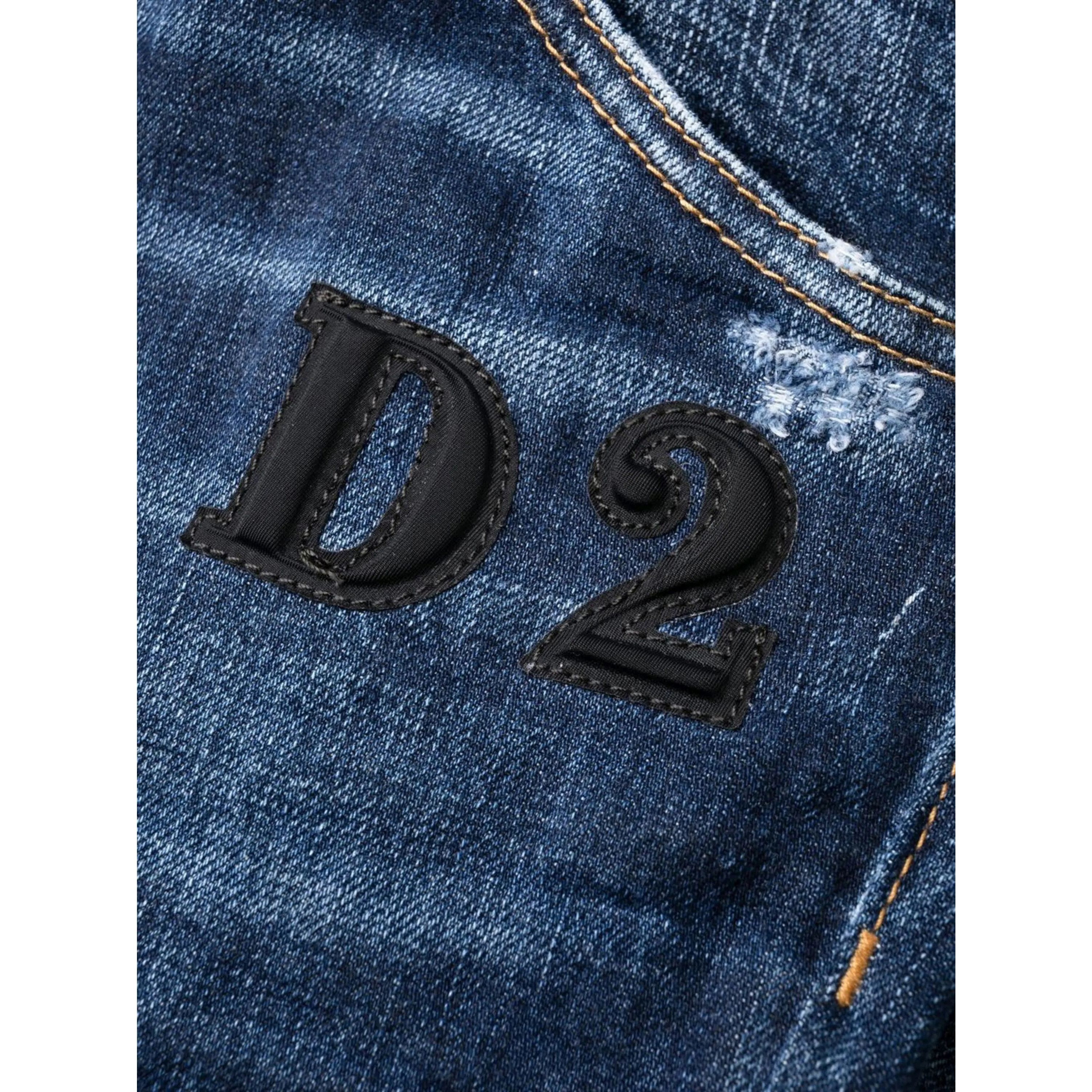 DSQUARED2 Aptempti džinsai vyrams, Mėlyna, Pants 5 pockets 2