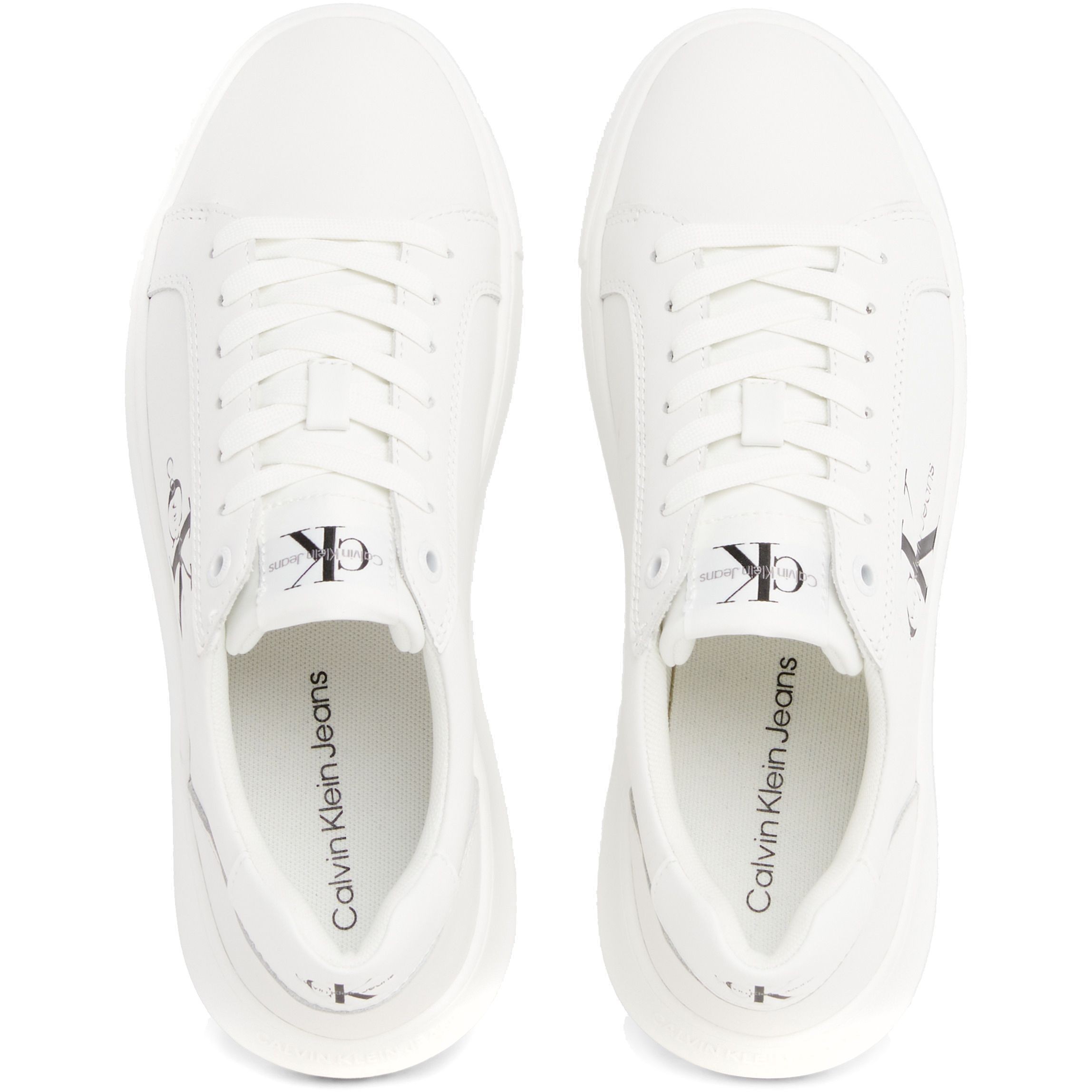 CALVIN KLEIN JEANS Sportiniai bateliai moterims, Balta, Chunky cupsole mono sport shoe 4