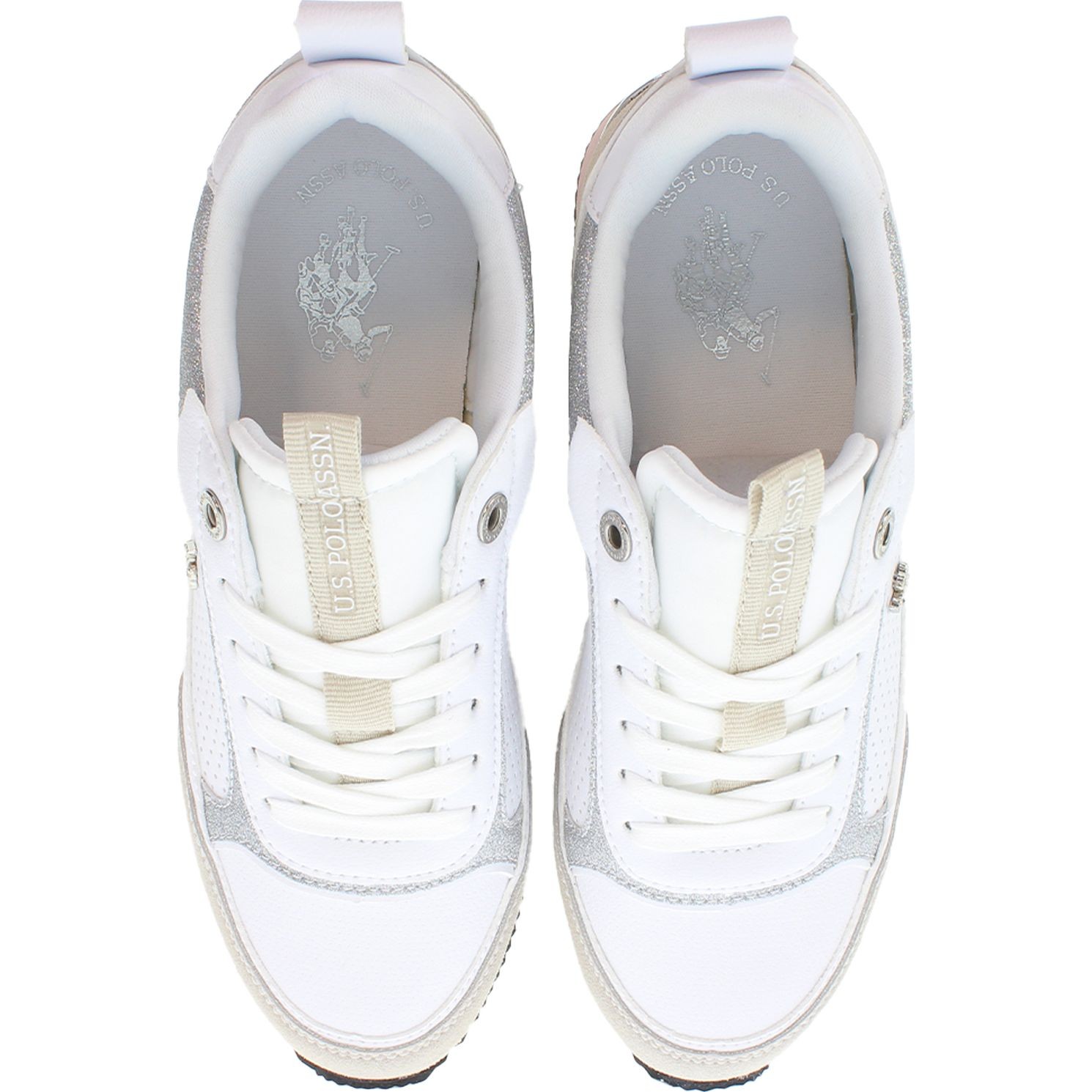 U.S.POLO Laisvalaikio bateliai moterims, Balta, FRISBY 4