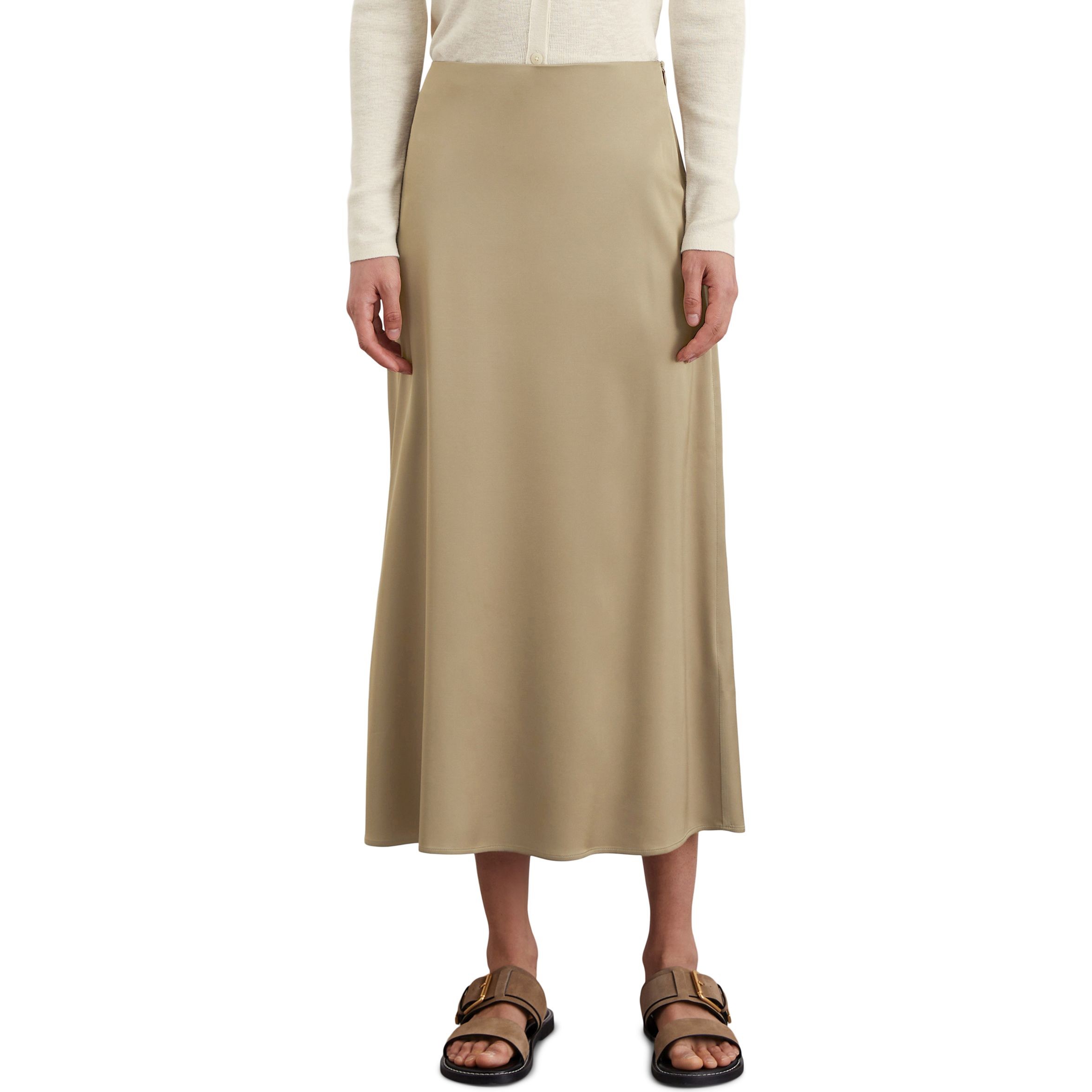 MARC O'POLO Midi sijonas moterims, Smėlio, Midi skirt 503085420041 2