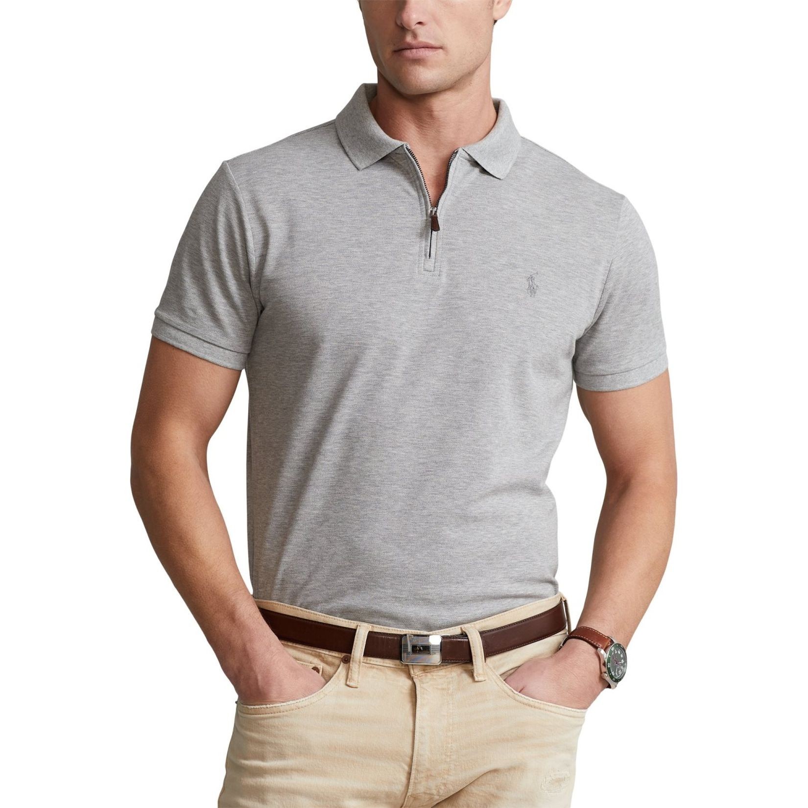 POLO RALPH LAUREN Polo marškiniai trumpos rank. vyrams, Pilka, Short sleeve polo shirt 2