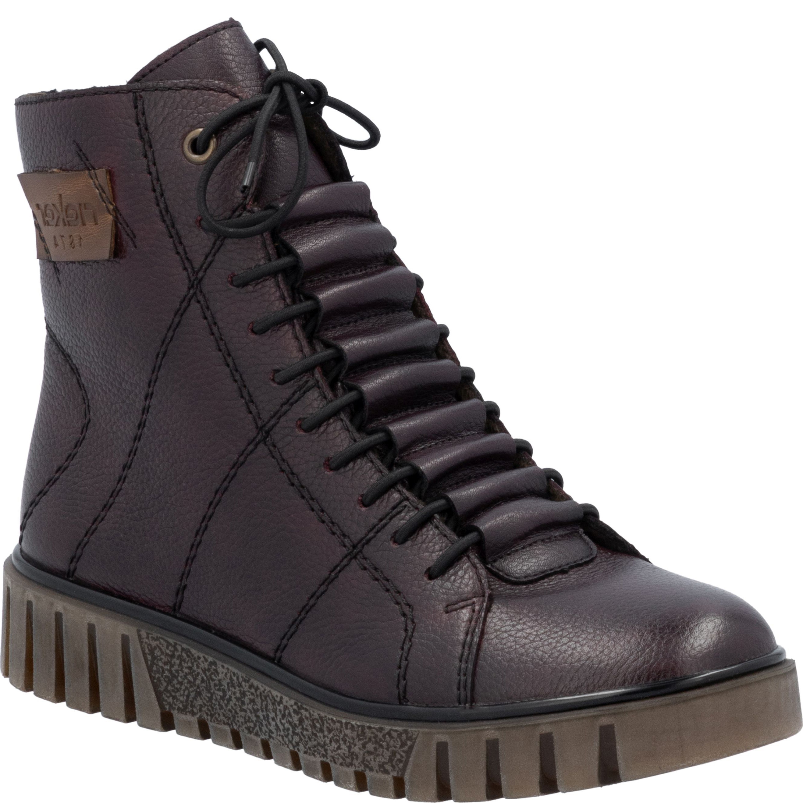 RIEKER Aulinukai moterims, Raudona, Ladies mid height boots 1
