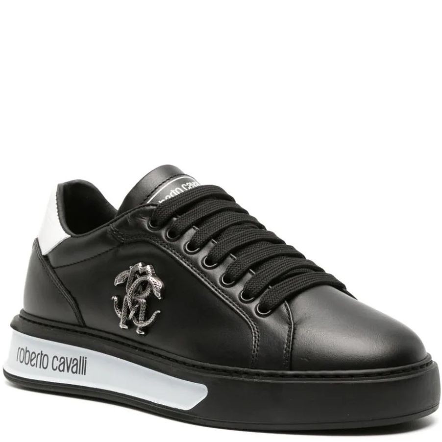 ROBERTO CAVALLI Laisvalaikio bateliai moterims, Juoda, Sneakers 1