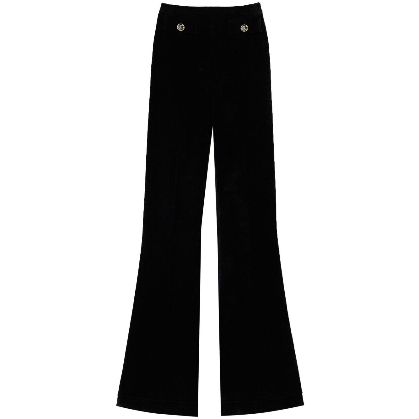 TWINSET Kelnės moterims, Juoda, Soft knit new fit pants