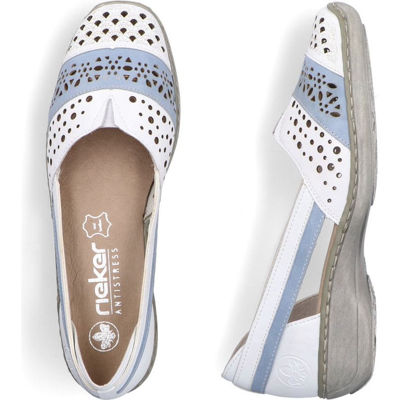 RIEKER Balerinos moterims, Balta, Ballerinas 8