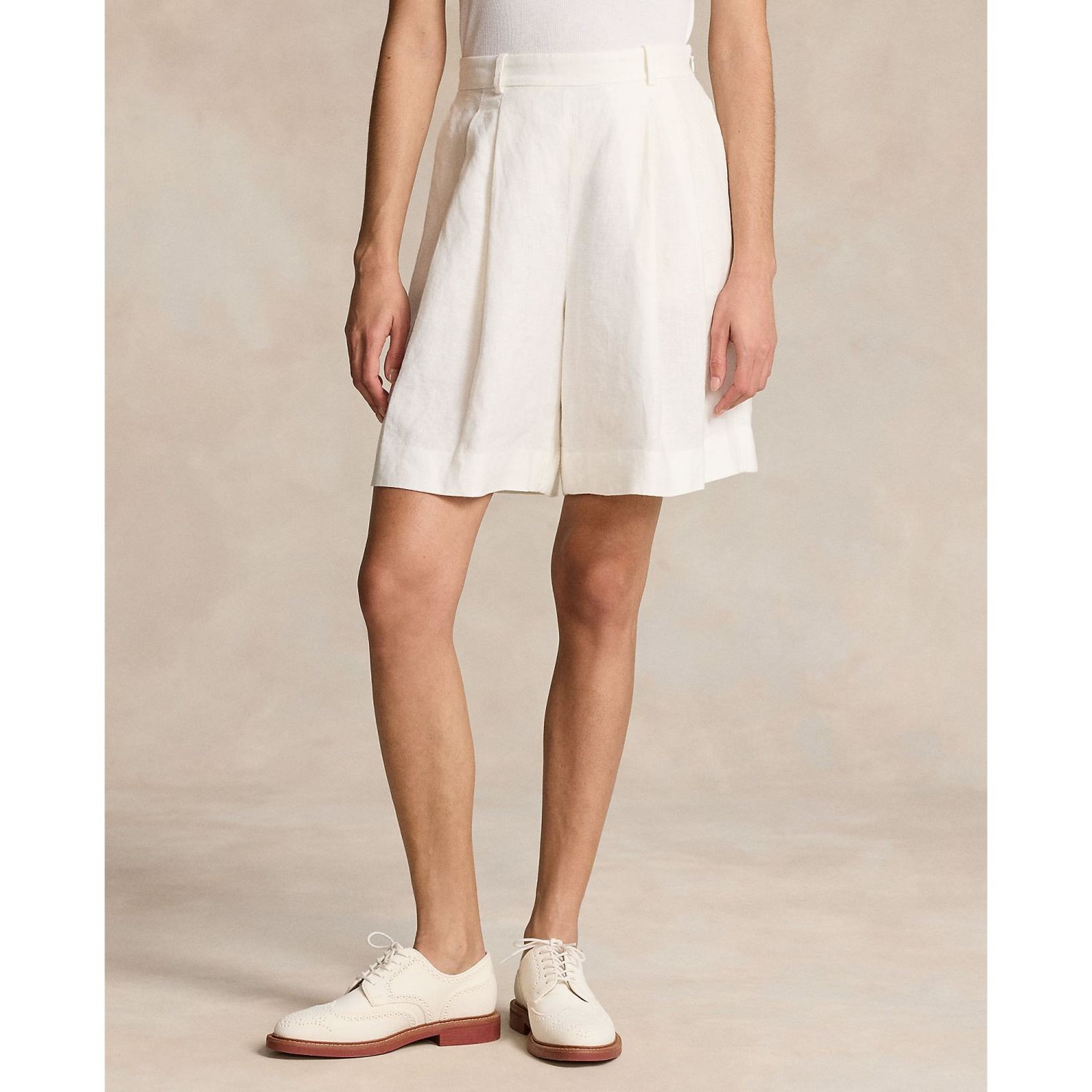 POLO RALPH LAUREN Midi sijonas moterims, Balta, Pleated skirt 2