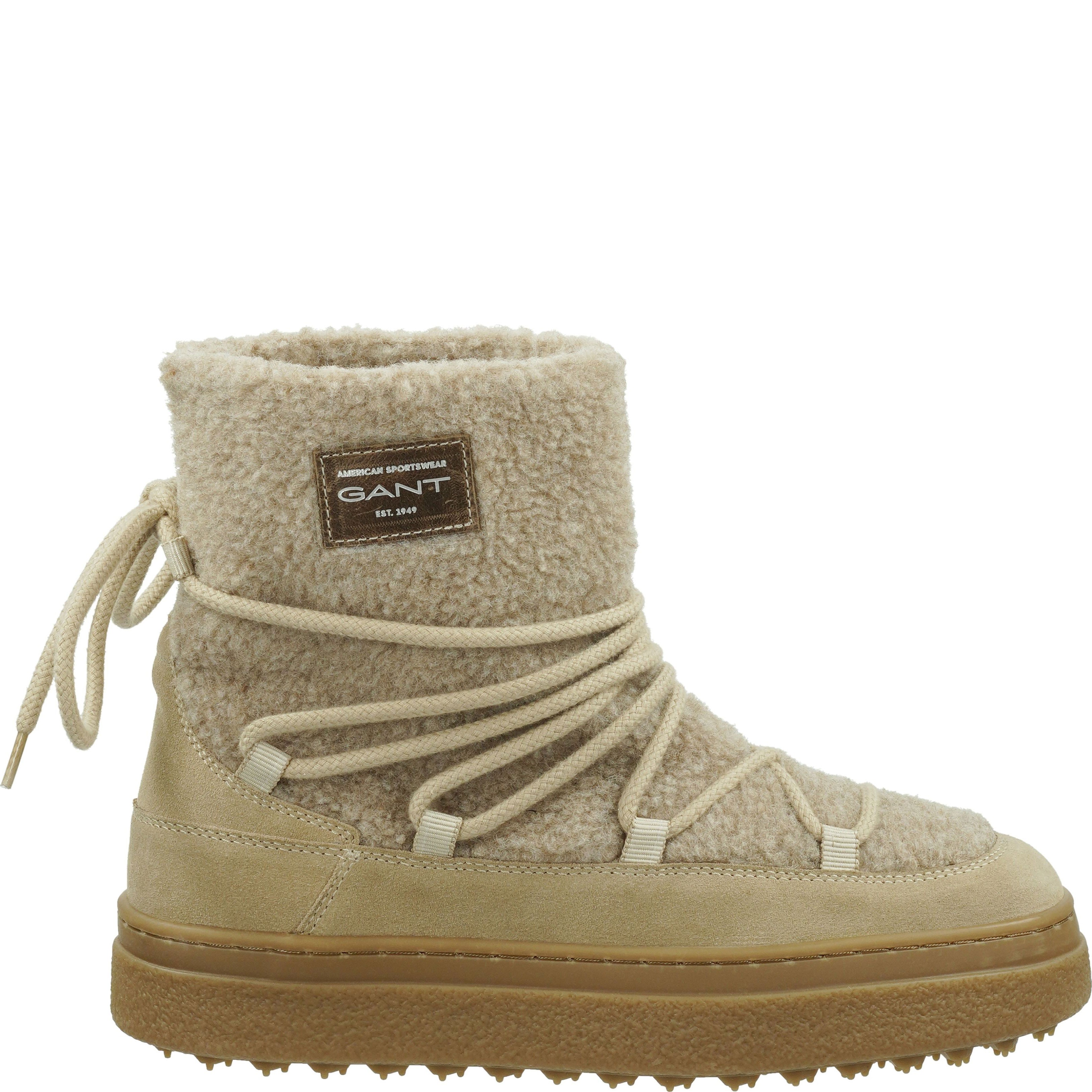 GANT Pašiltinti aulinukai moterims, Smėlio, Snowhill wm booties 2