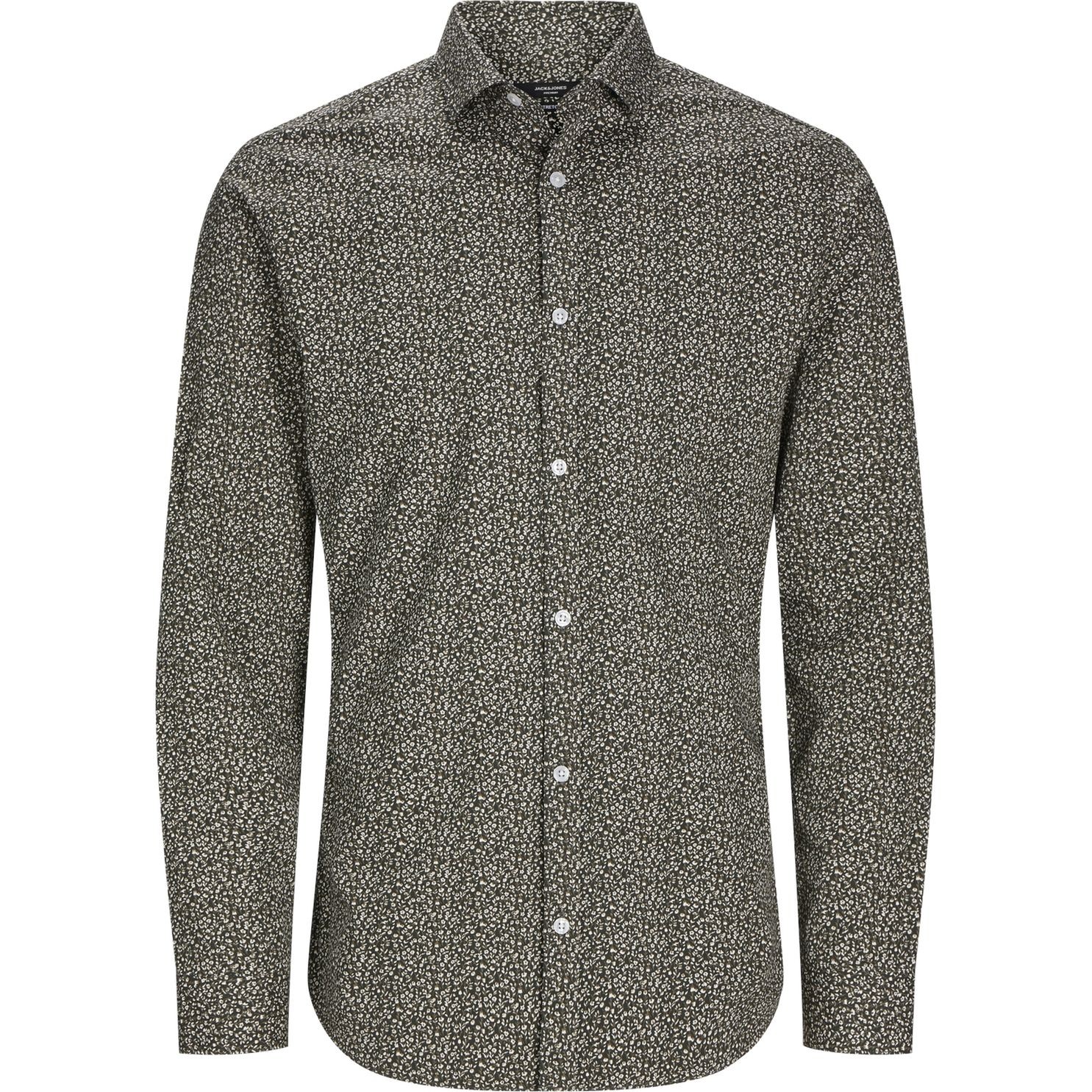 JACK & JONES Marškiniai ilgomis rankovėmis vyrams, Marga, Black pool stretch 1