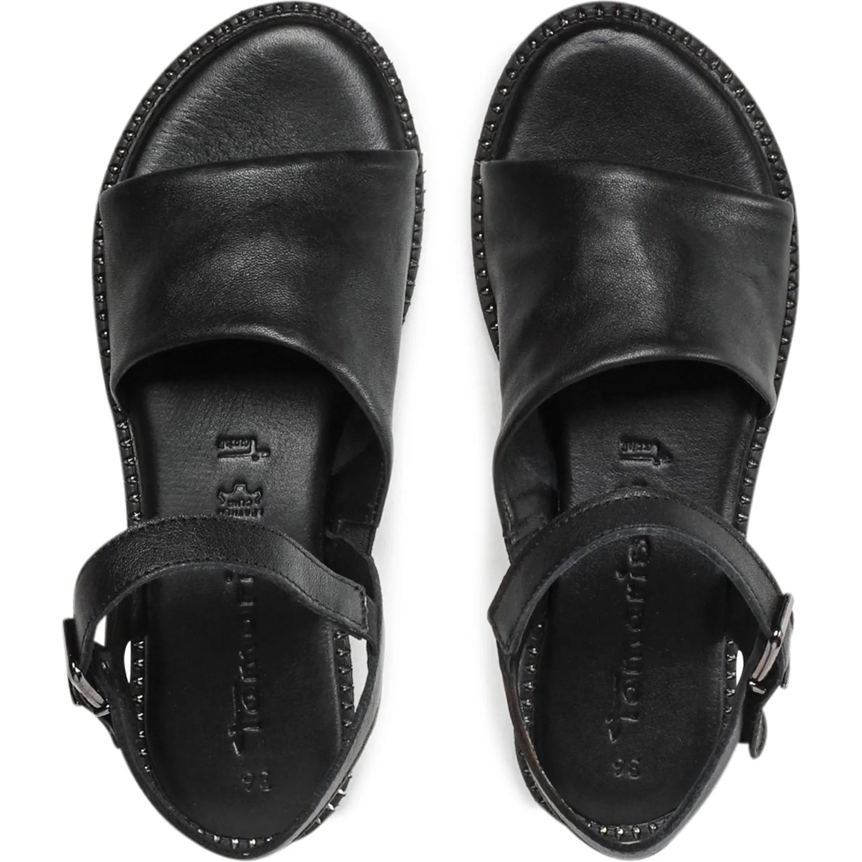 TAMARIS Basutės moterims, Juoda, SANDALS 4