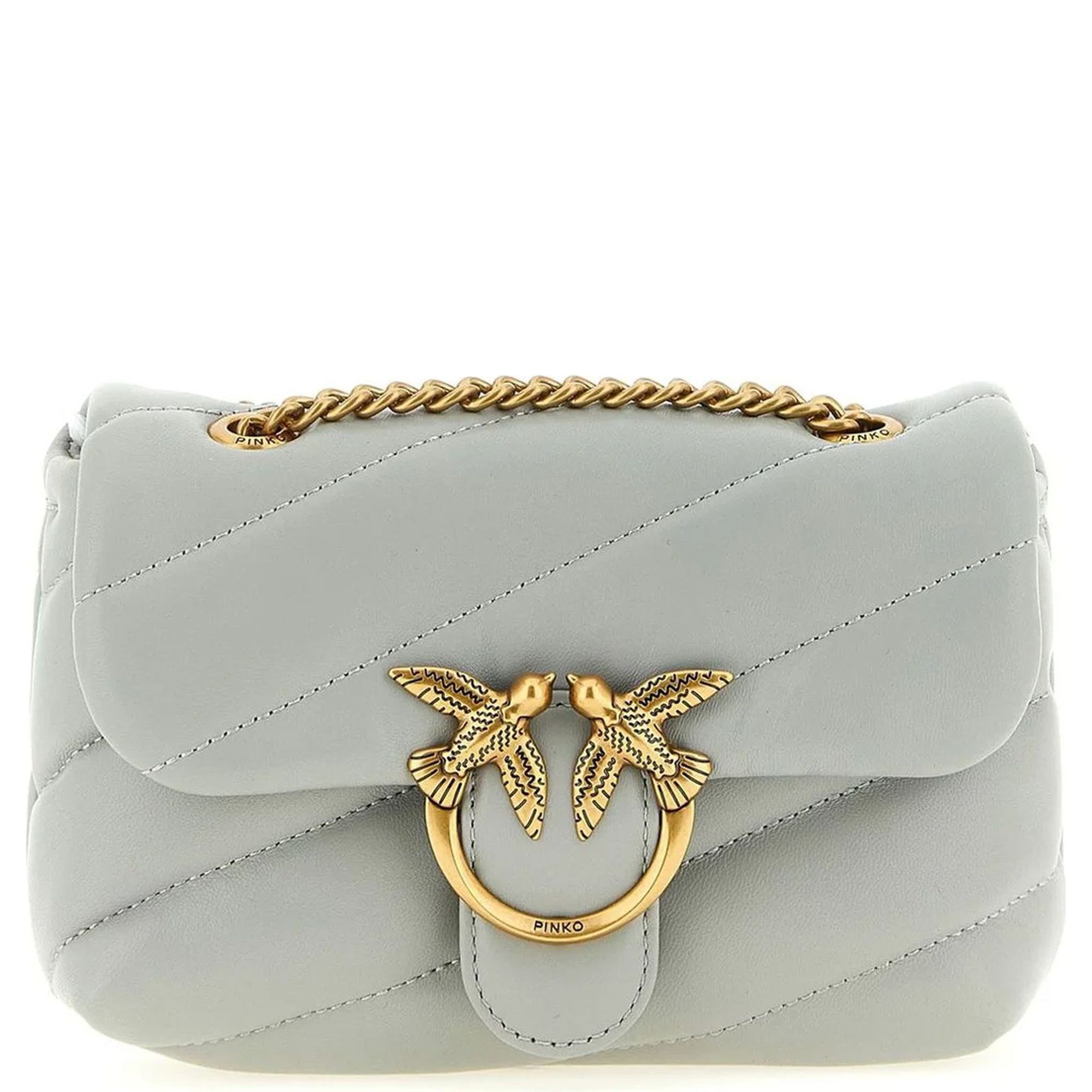 PINKO Rankinė per petį moterims, Mėlyna, Love puff baby cl sheep nappa 1