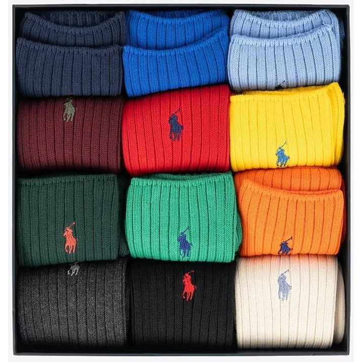 POLO RALPH LAUREN UW Kojinės vyrams, Marga, Gift box crew sock 2