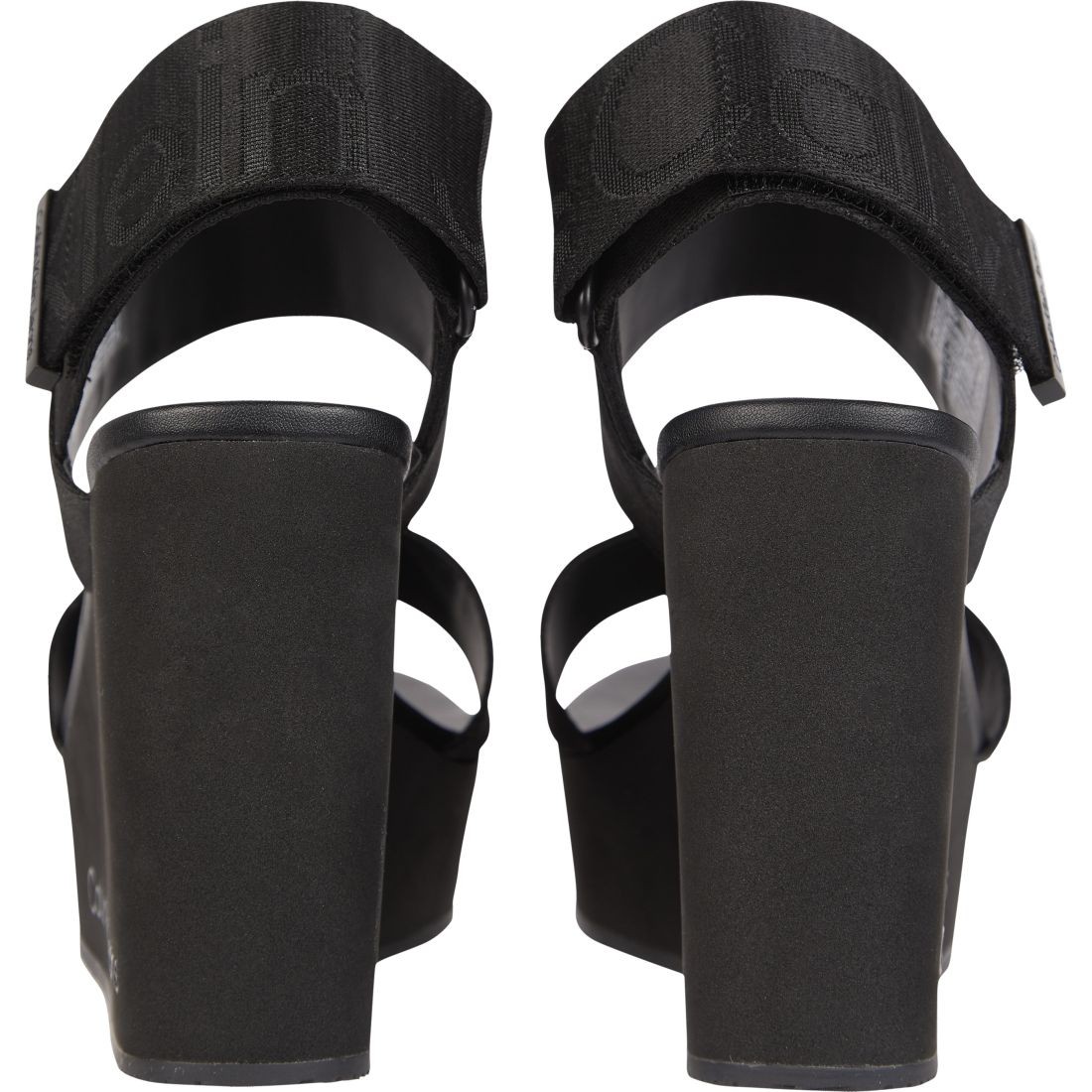 CALVIN KLEIN JEANS Basutės moterims, Juoda, Wedge sandal webbing 3