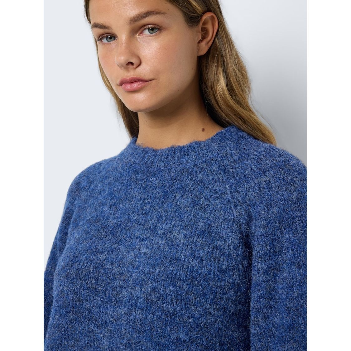 NOISY MAY Megztinis moterims, Mėlyna, Sutton o-neck tunic knit 5