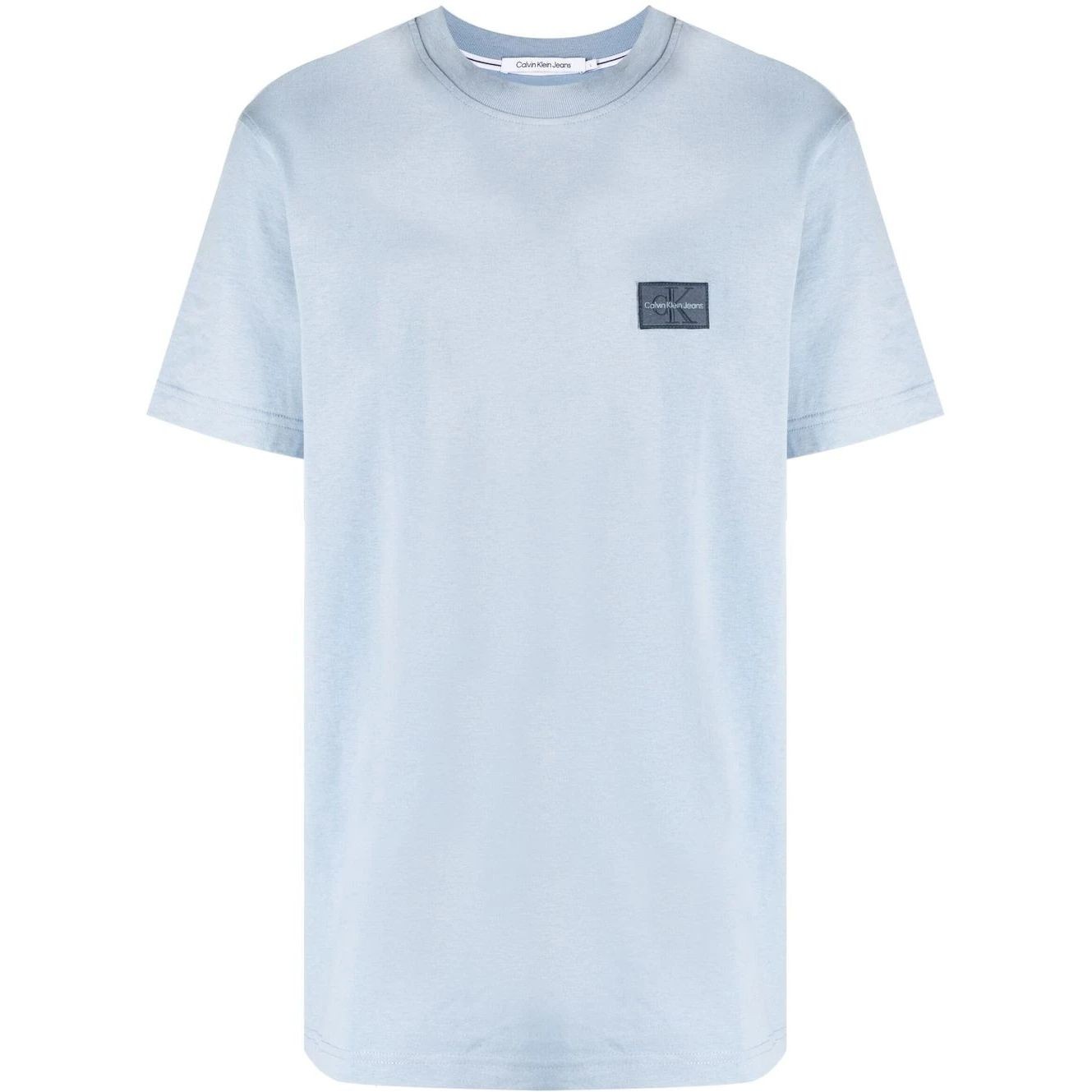 CALVIN KLEIN JEANS Marškinėliai trump. rankovėmis vyrams, Mėlyna, Shrunken badge tee 1