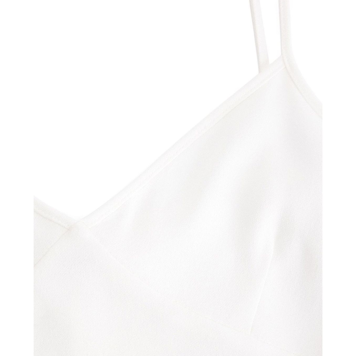 AMI PARIS Palaidinės moterims, Balta, V neck tank top 2