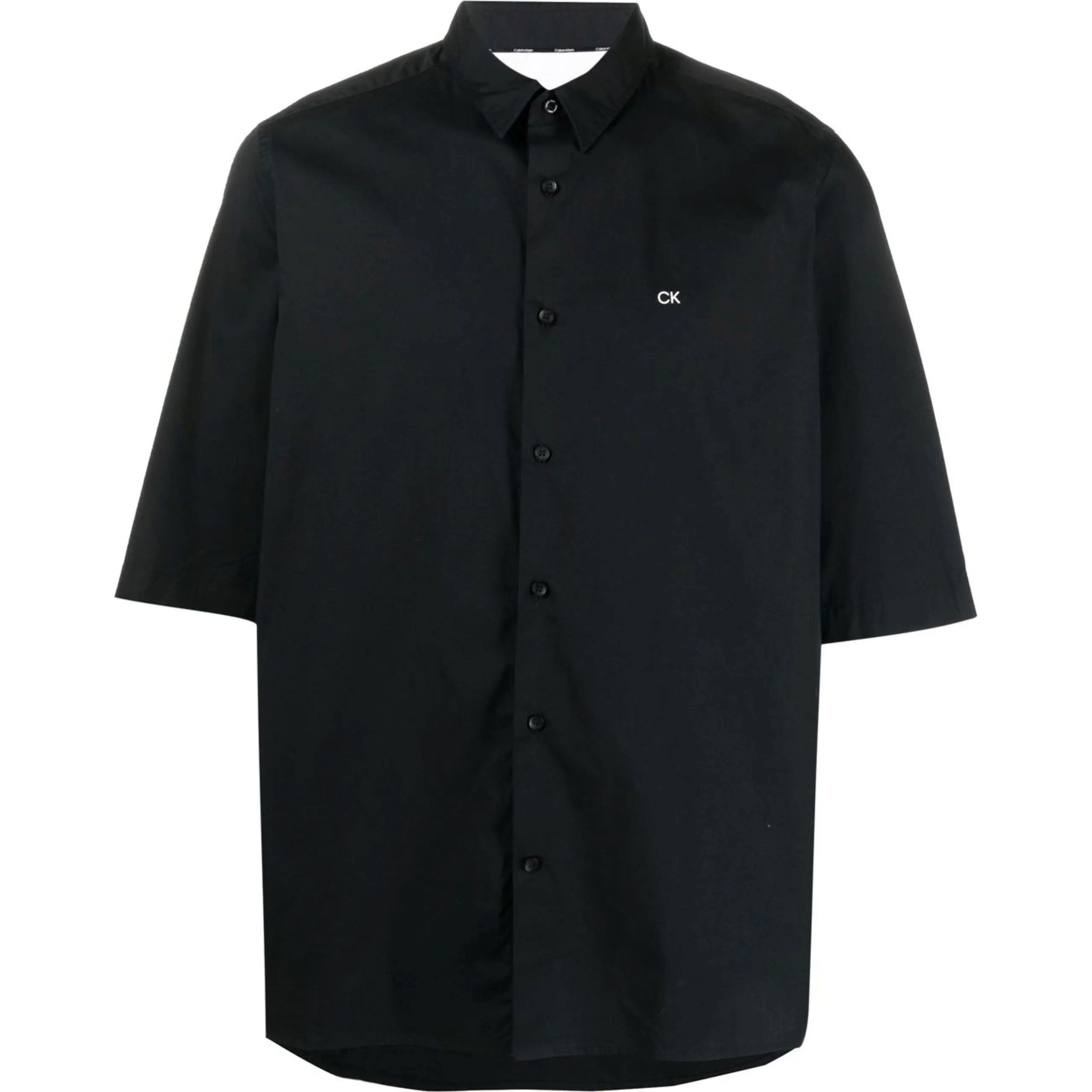 CALVIN KLEIN Marškiniai trump. rankovėmis vyrams, Juoda, CASUAL SHIRT 1