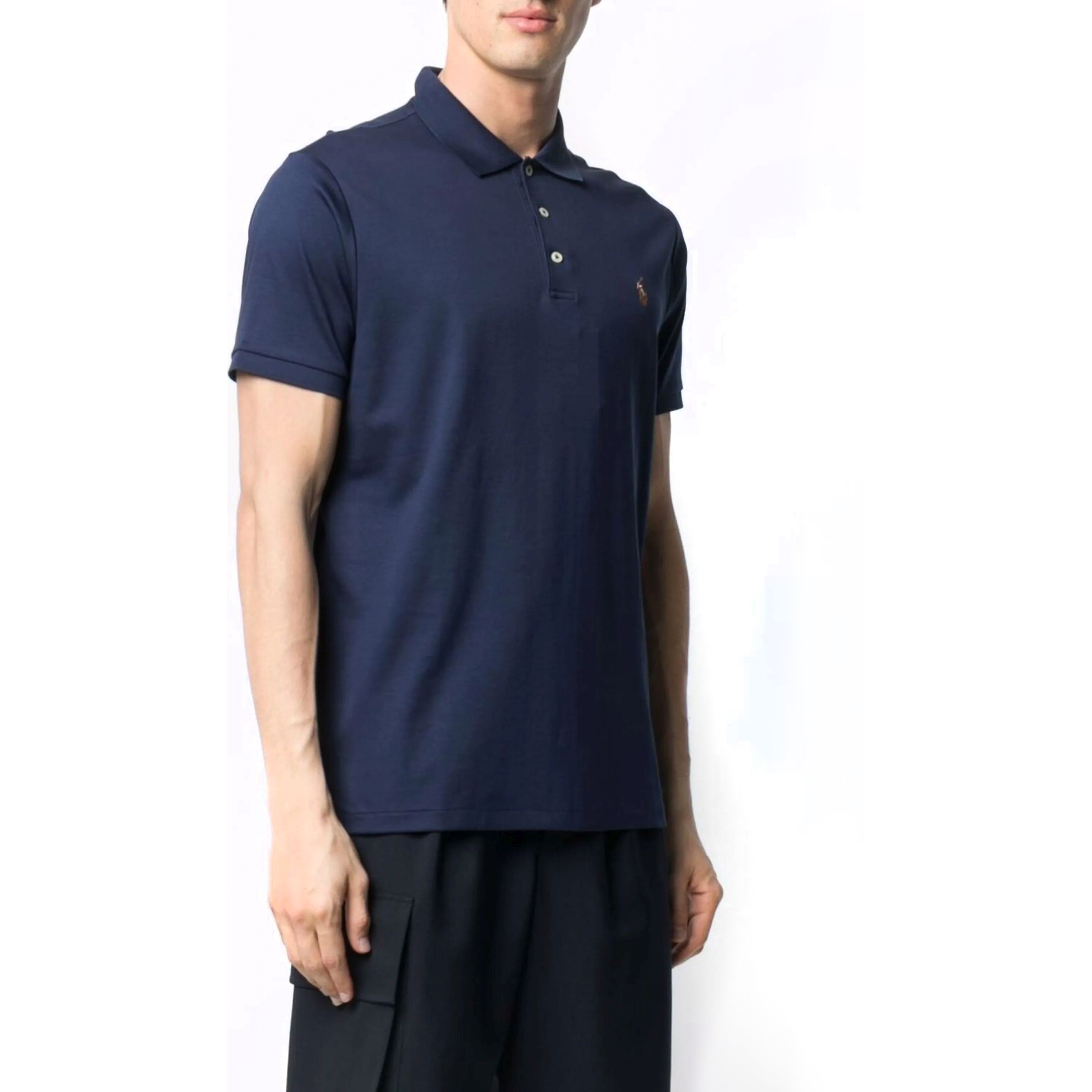 POLO RALPH LAUREN Polo marškiniai trumpos rank. vyrams, Mėlyna, Short sleeve knit 2