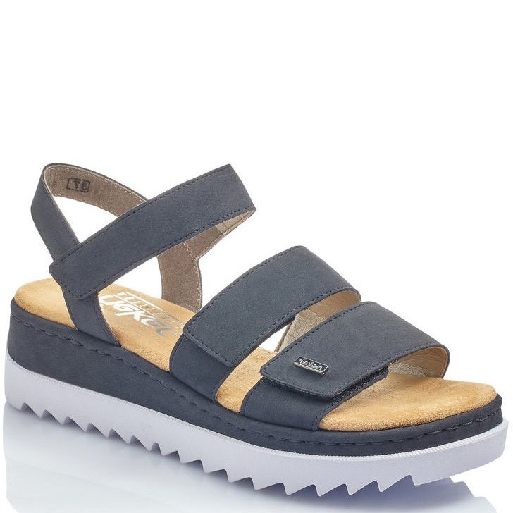 RIEKER Basutės moterims, Mėlyna, SANDALS 1