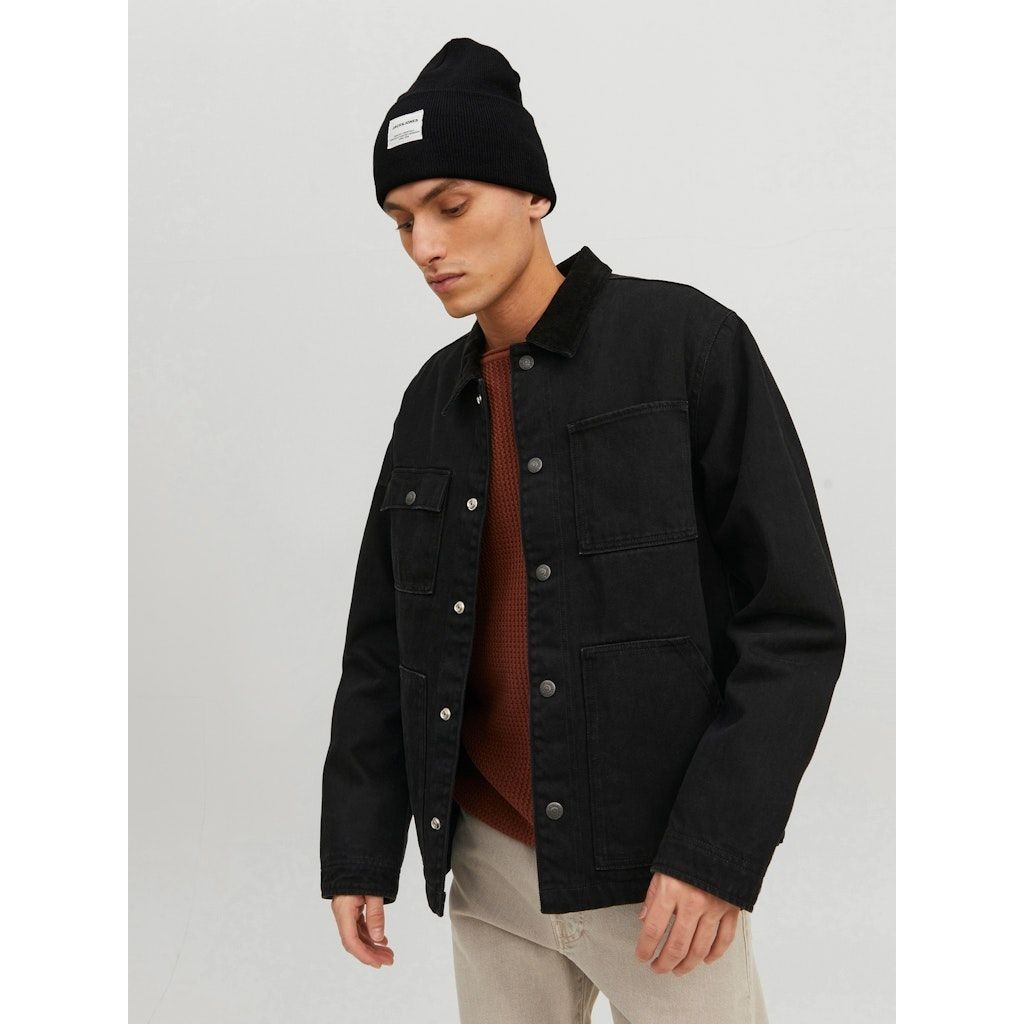 JACK & JONES Skrybėlė vyrams, Juoda, JACLONG KNIT BEANIE 4