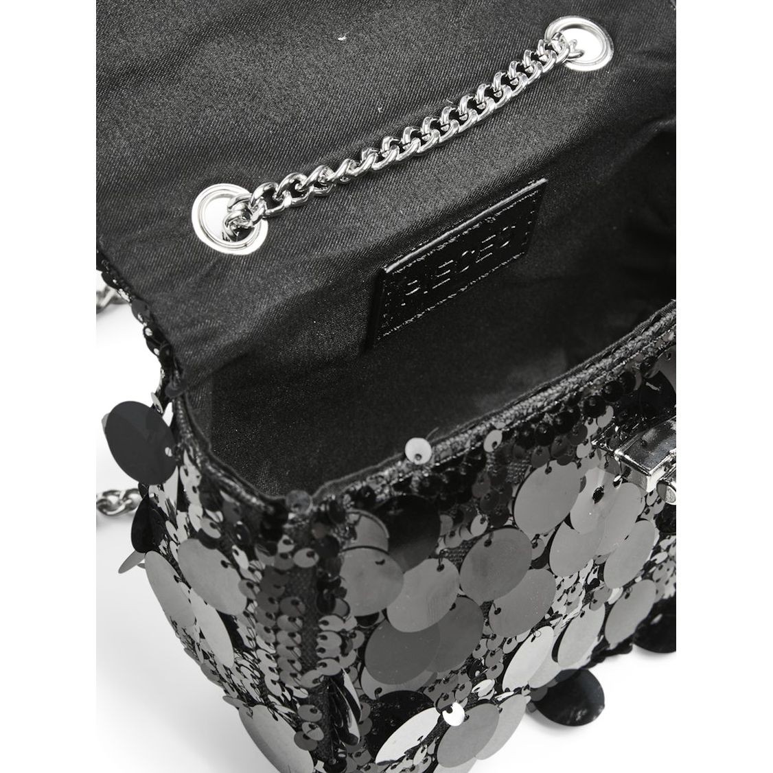 PIECES Rankinė per petį moterims, Juoda, PCNELLA SEQUINS CROSS 6