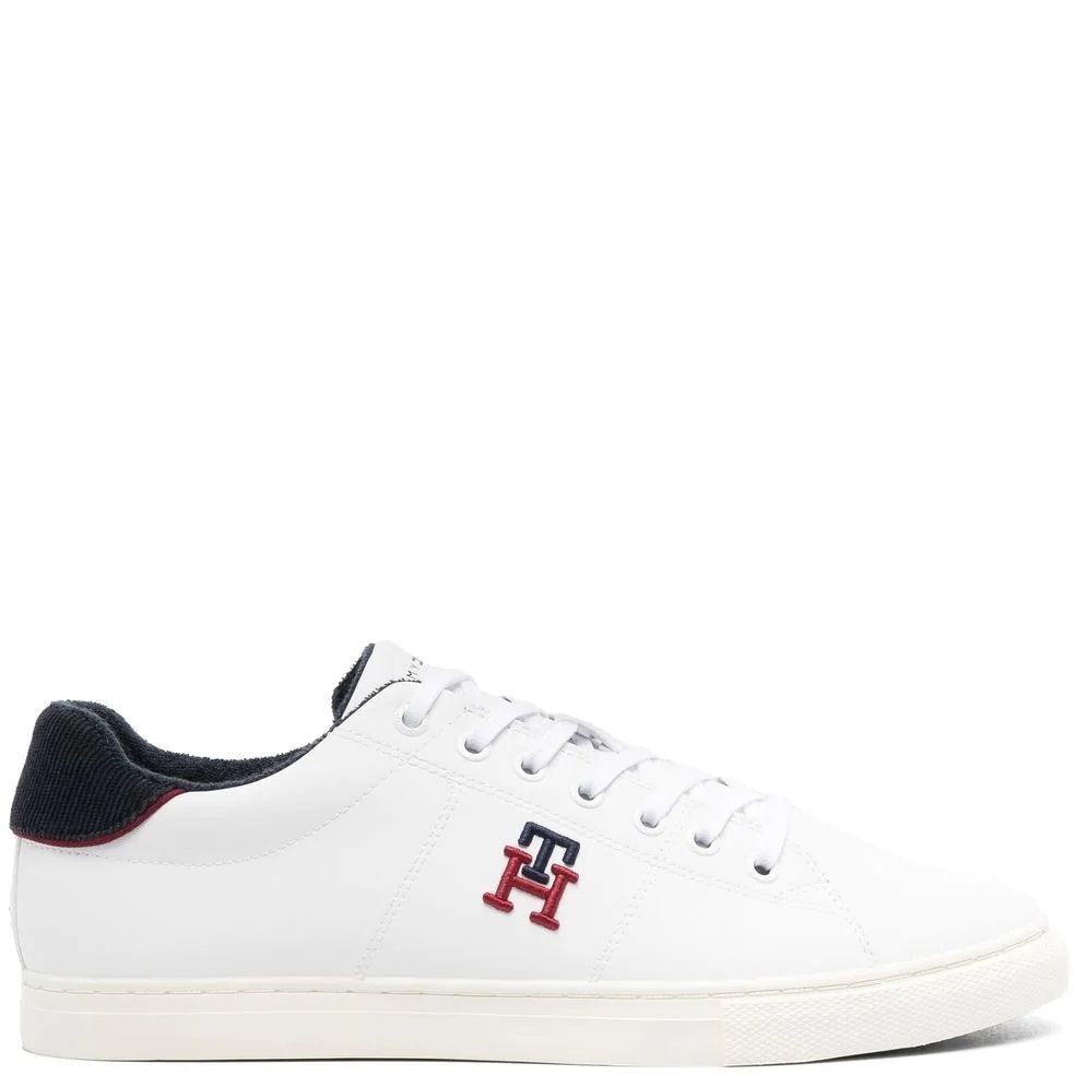 TOMMY HILFIGER Sportiniai bateliai vyrams, Balta, CORE VULC VARSITY MONOGRAM 2