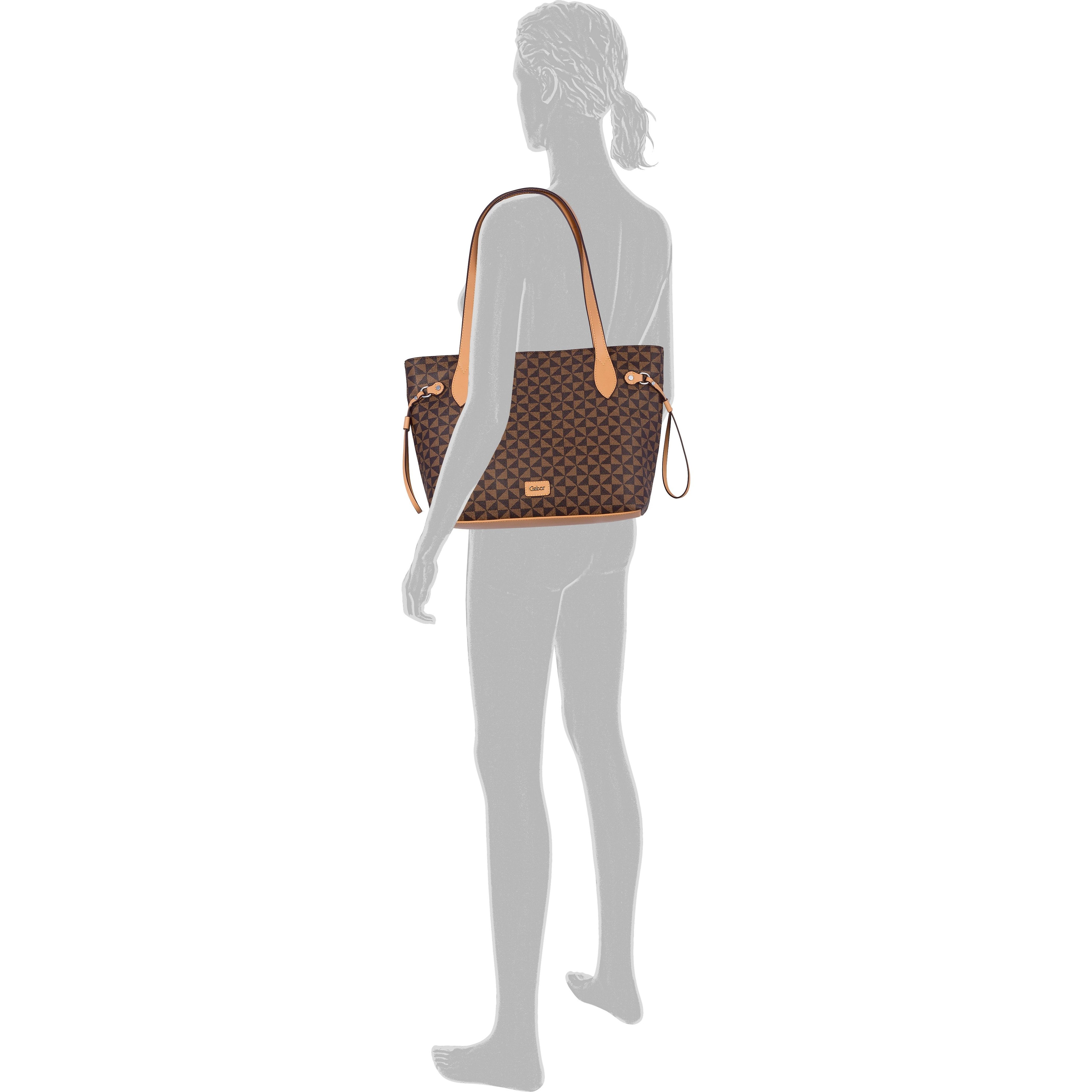 GABOR Pirkinių krepšys moterims, Ruda, Barina tote bag 4