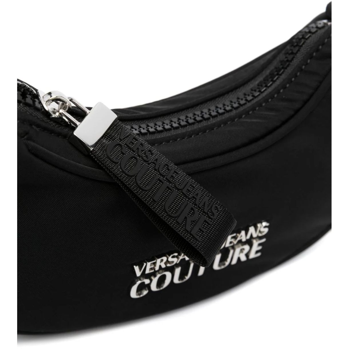 VERSACE JEANS CUTURE Rankinė, krepšys moterims, Juoda, Sporty logo  hobo bag 4