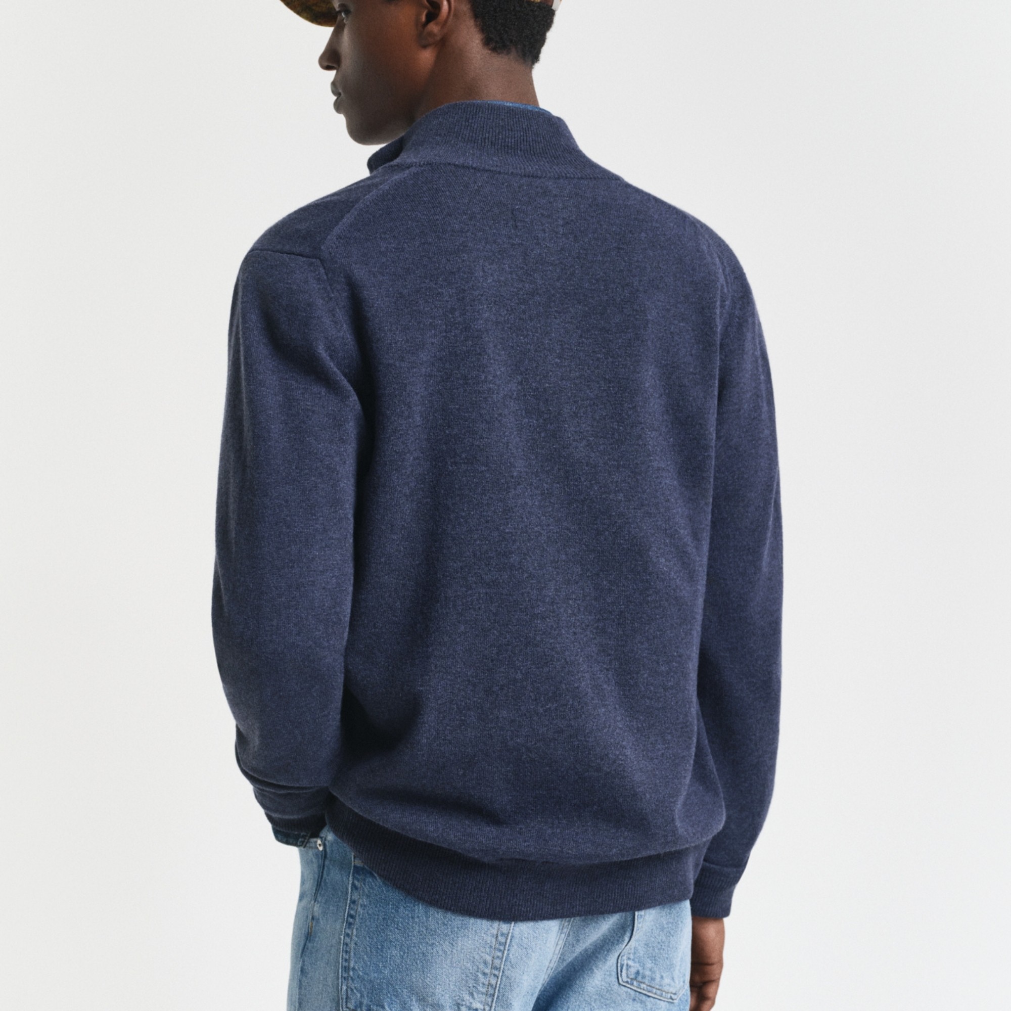 GANT Kardiganas vyrams, Mėlyna, superfine lambswool zip 3