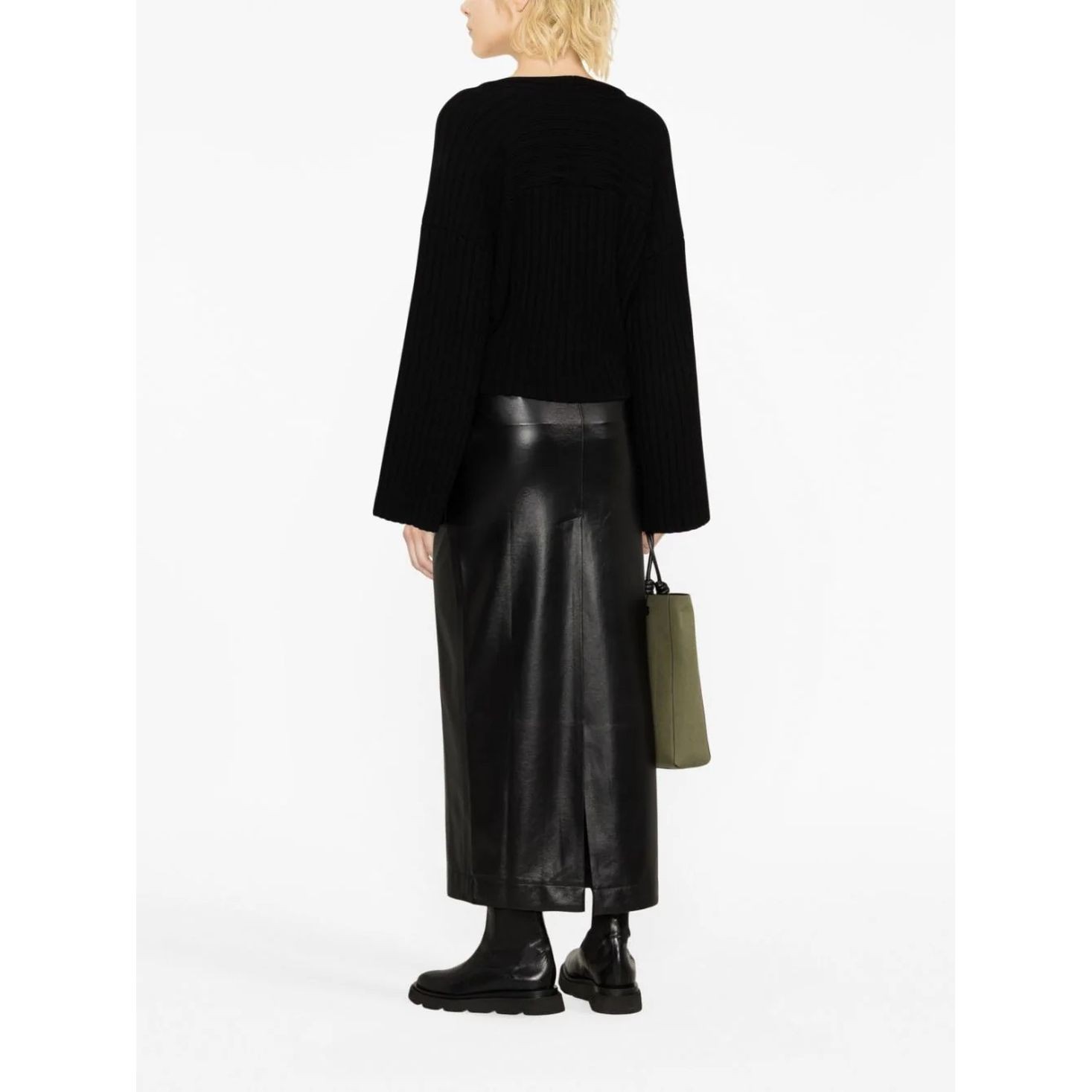 AERON Kardiganas moterims, Juoda, Cropped cardigan 2